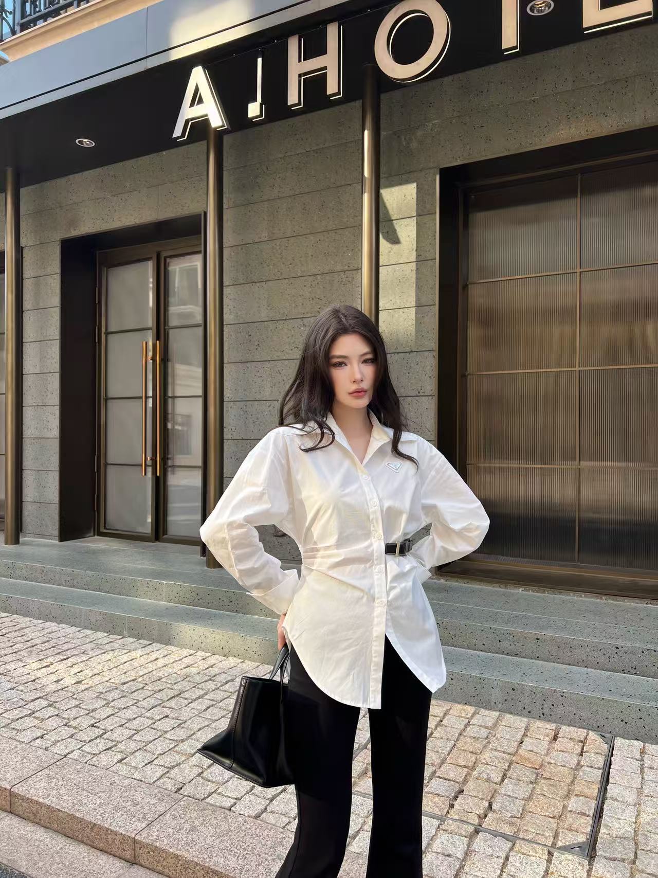 PR4DA 高品質レザーボタンシャツ【50％割引+送料無料】