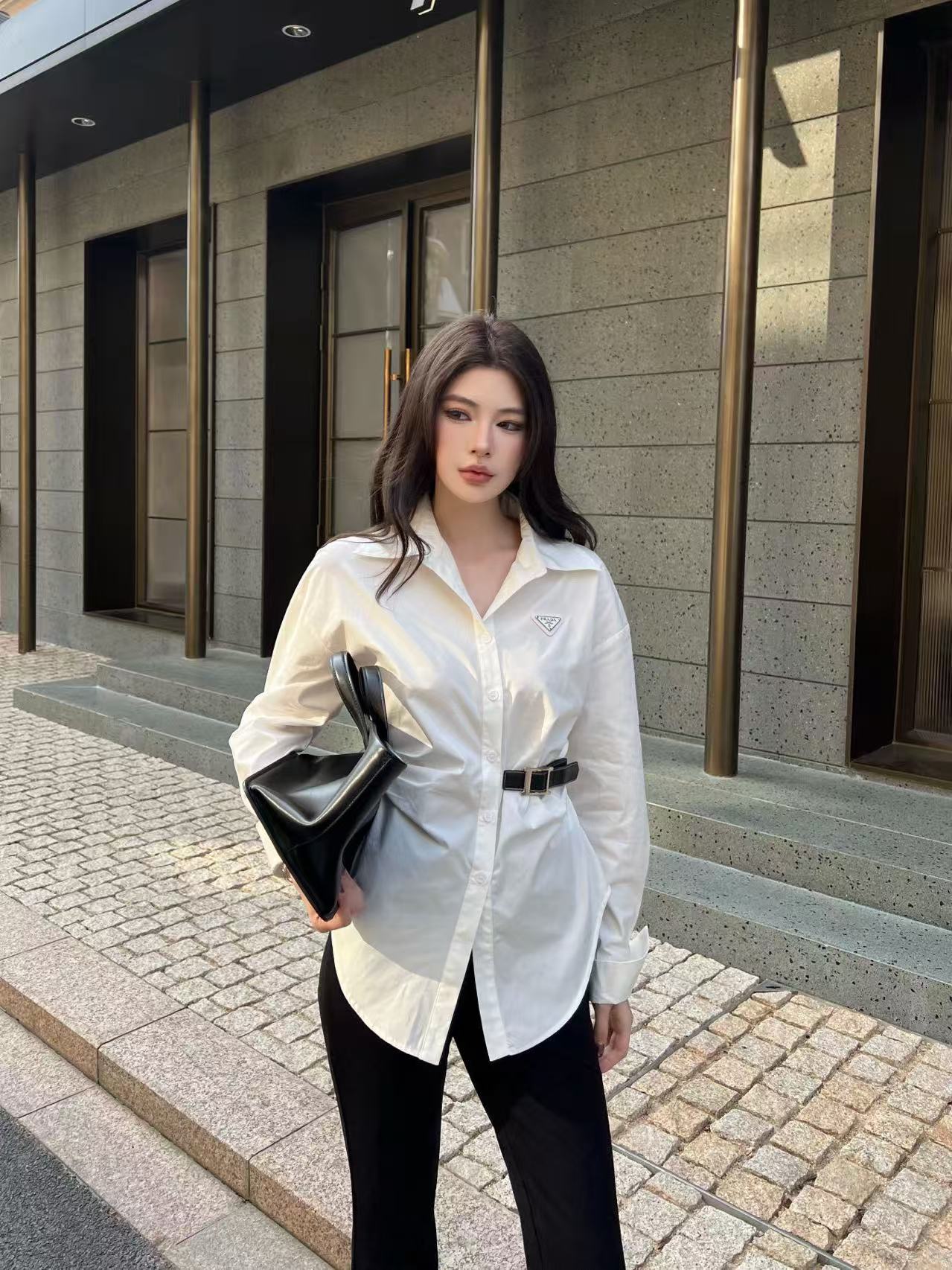 PR4DA 高品質レザーボタンシャツ【50％割引+送料無料】