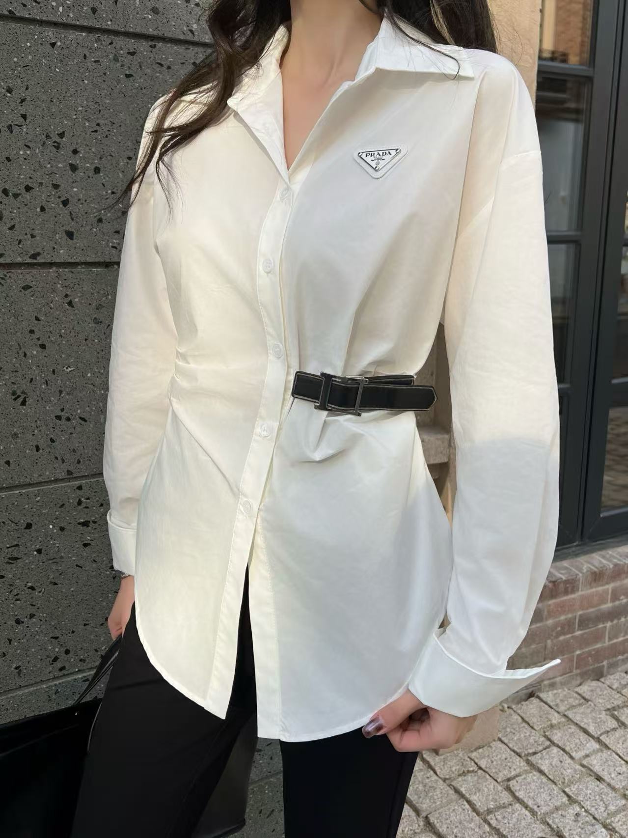 PR4DA 高品質レザーボタンシャツ【50％割引+送料無料】