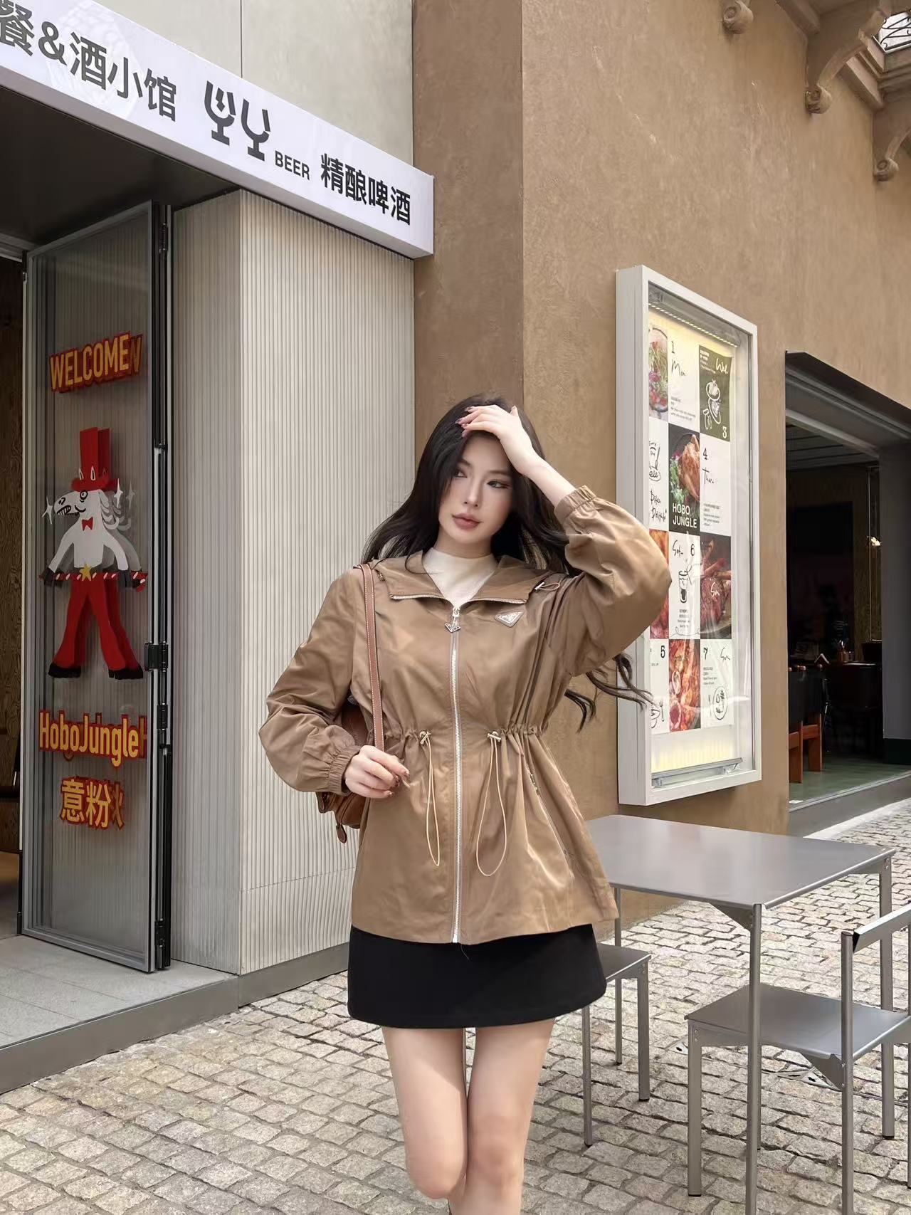 PR4DA高品質トライアングルロゴフードジャケット【50％割引+送料無料】