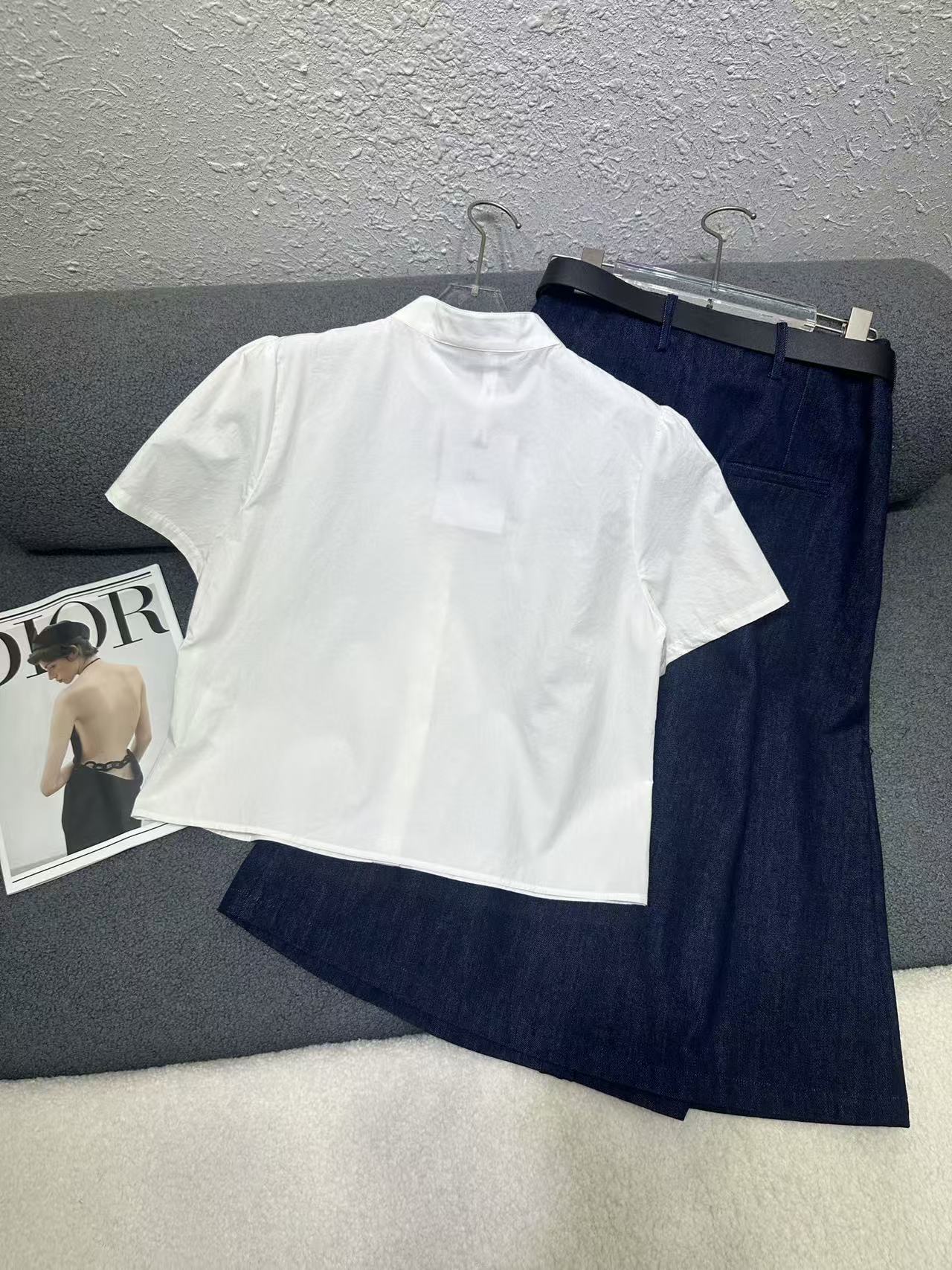 DIOR 高品質フリルブラウス+スカート ツーピースセット【50％割引+送料無料】