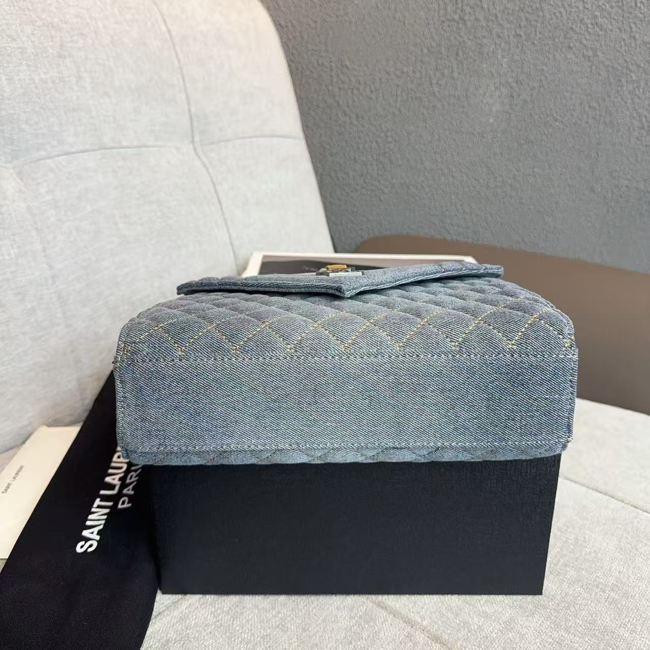 YSLチェーンデニムアンダーアームバッグ【50％割引+送料無料】