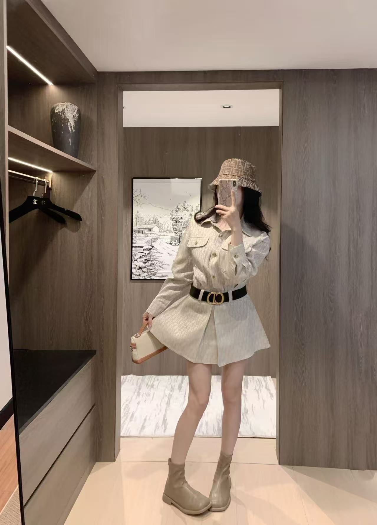 DIOR ジャカード デニム ドレス【50％割引+送料無料】