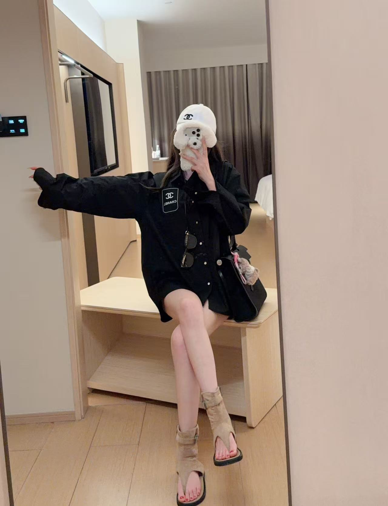 CHANE1 ダブルCレターシャツ【50％割引+送料無料】