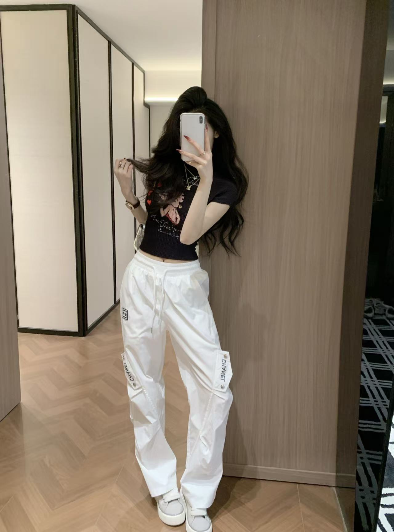 CHANE1 ダブルCレター カジュアルパンツ【50％割引+送料無料】