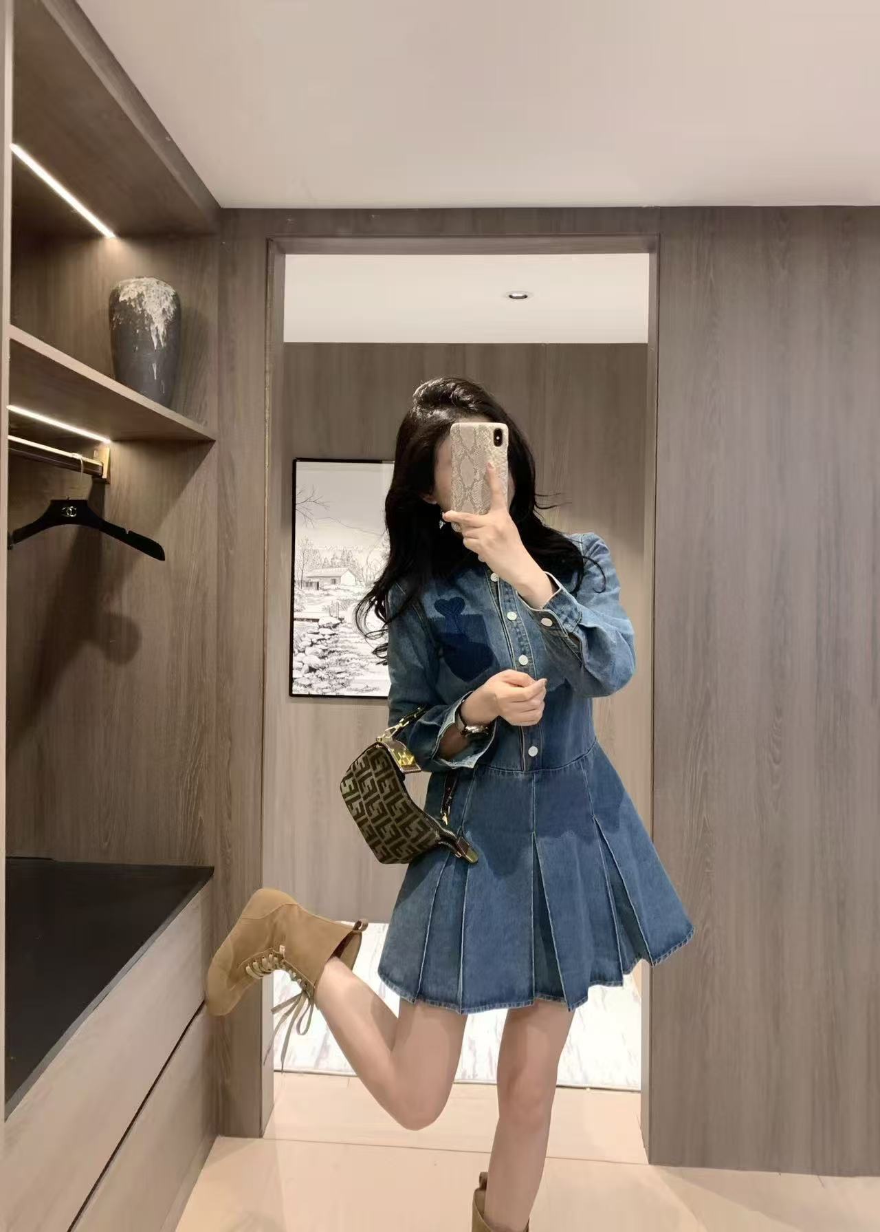 AMIデニムドレス【50％割引+送料無料】