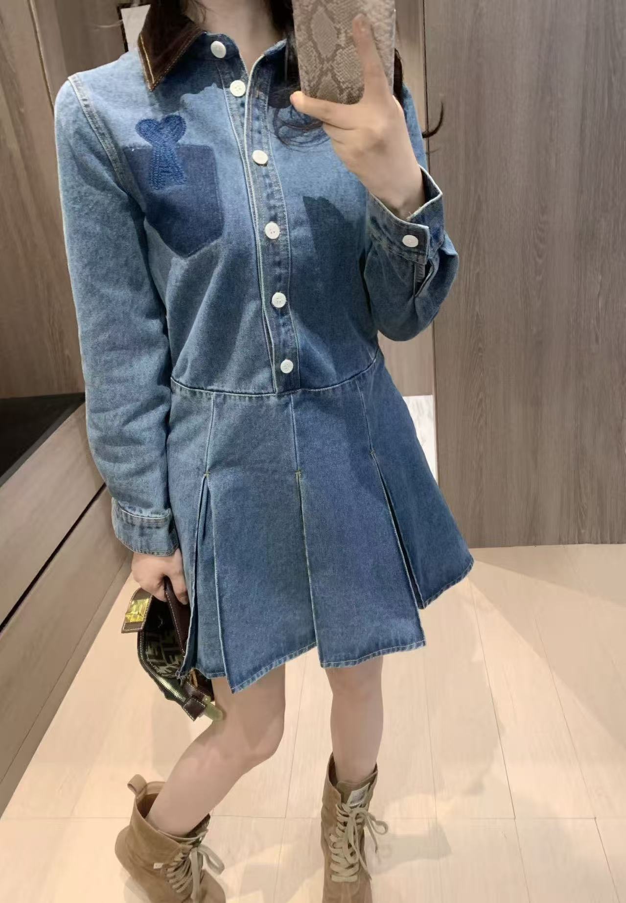 AMIデニムドレス【50％割引+送料無料】