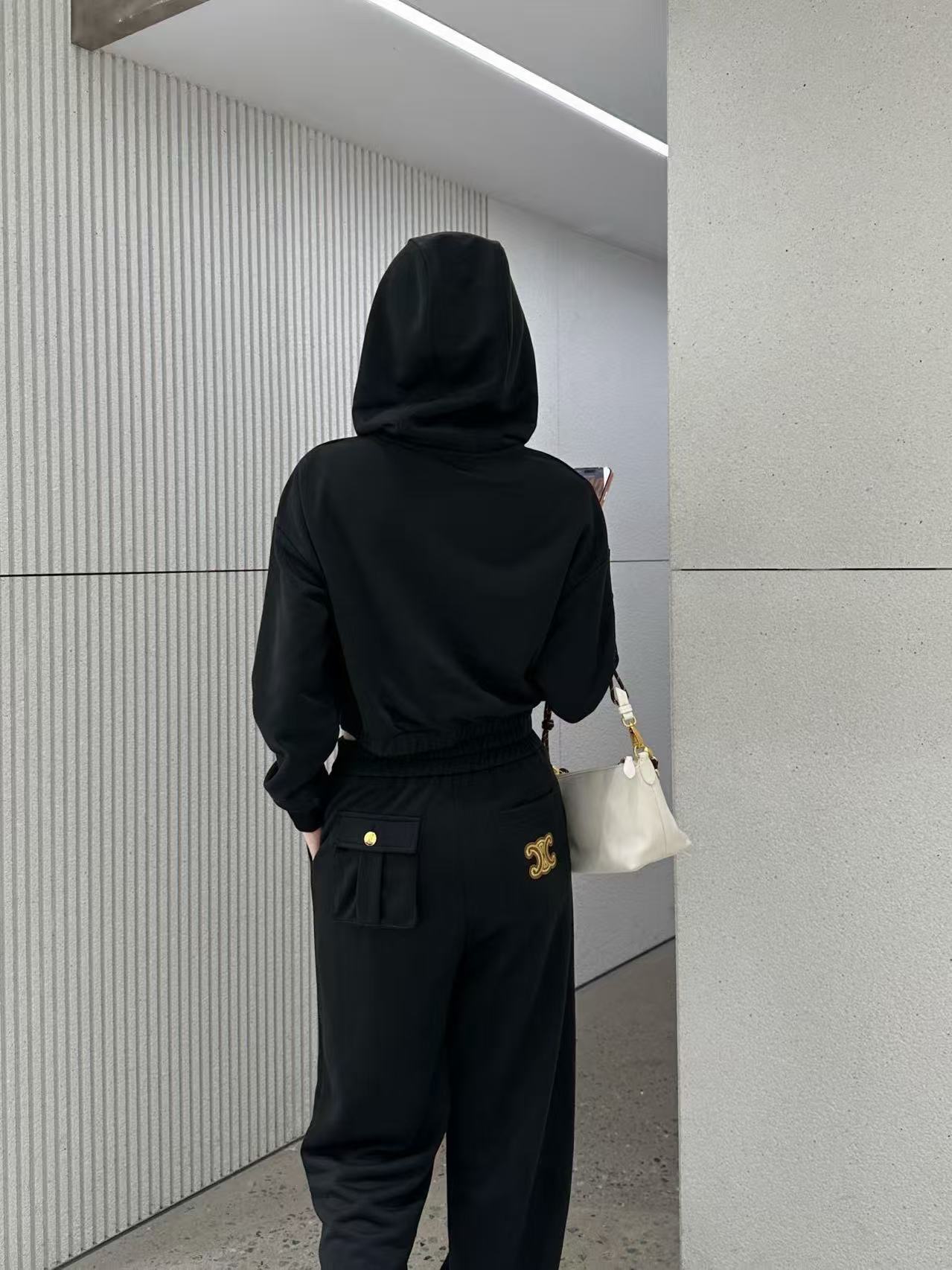 CEL1NE 凱旋門パーカー+パンツ ツーピースセット【50％割引+送料無料】