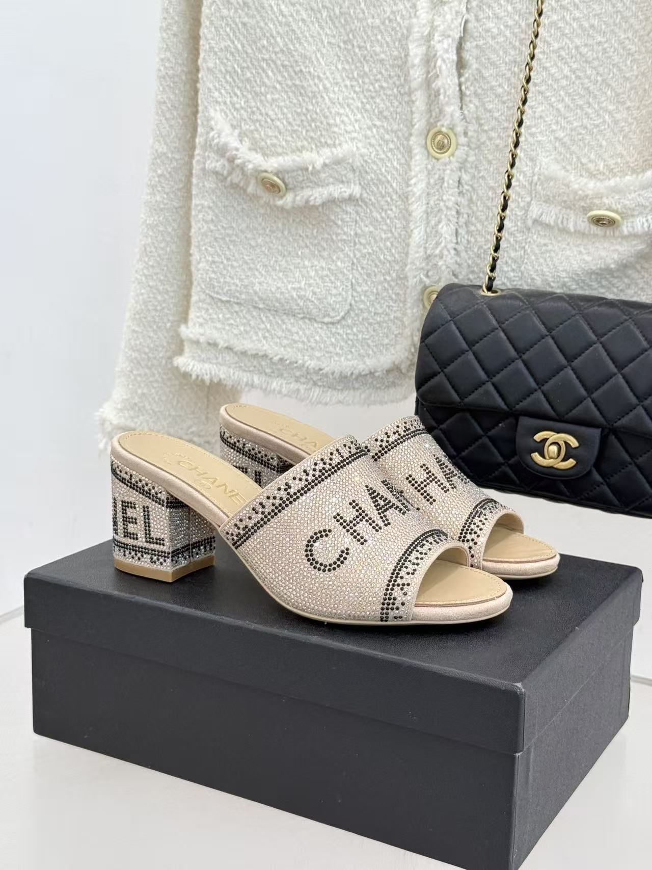 CHANE1 高品質ラインストーンレターハイヒール【50％割引+送料無料】