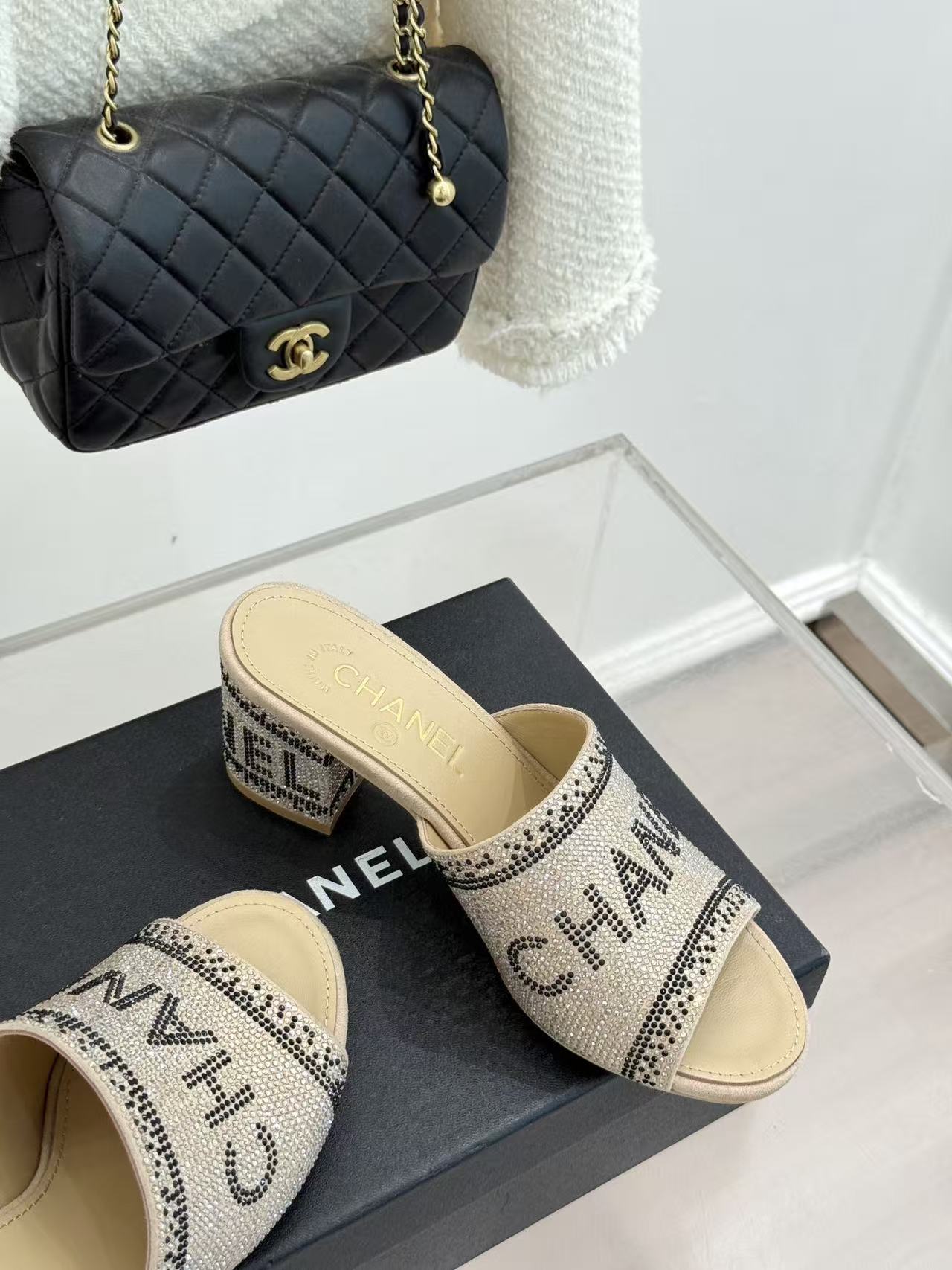 CHANE1 高品質ラインストーンレターハイヒール【50％割引+送料無料】