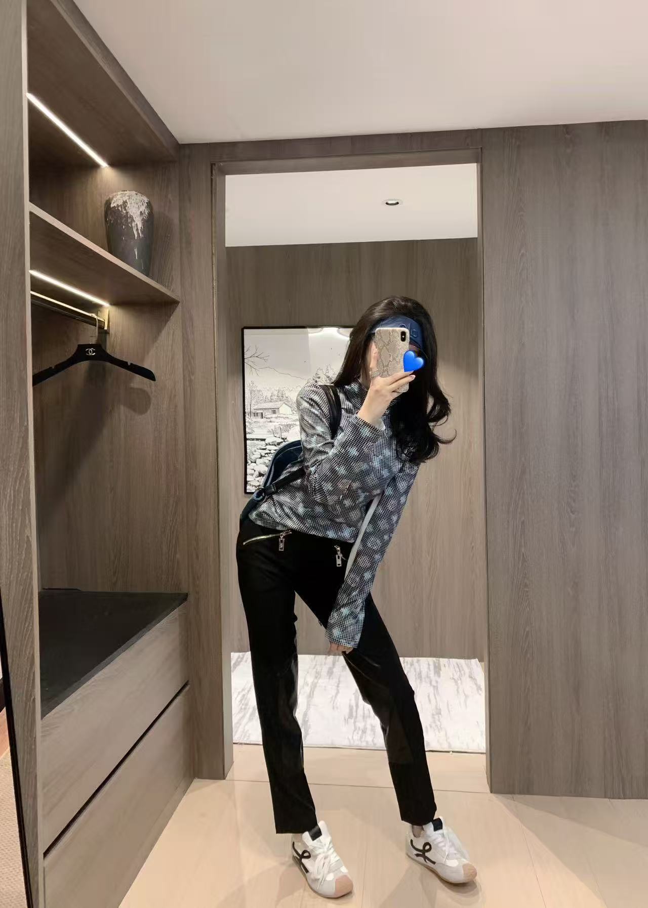 LVプリント ハーフジップTシャツ【50％割引+送料無料】