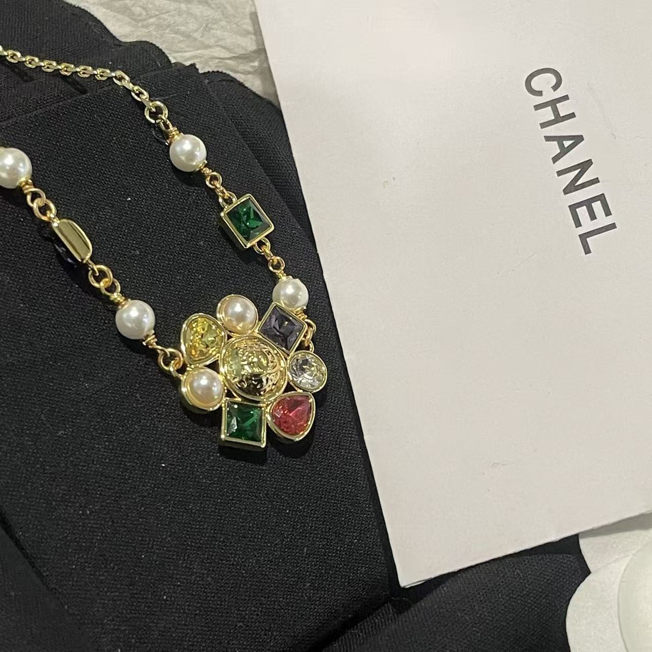 CHANE1 ラウンドカラーダイヤモンドネックレス【50％割引+送料無料】