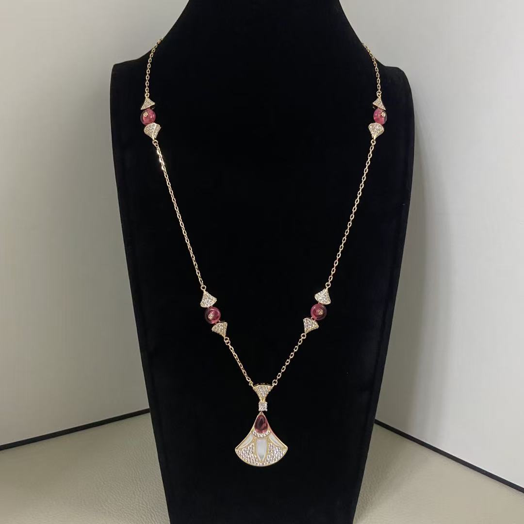 BVLGAR1 ルビーファンネックレス【50％割引+送料無料】