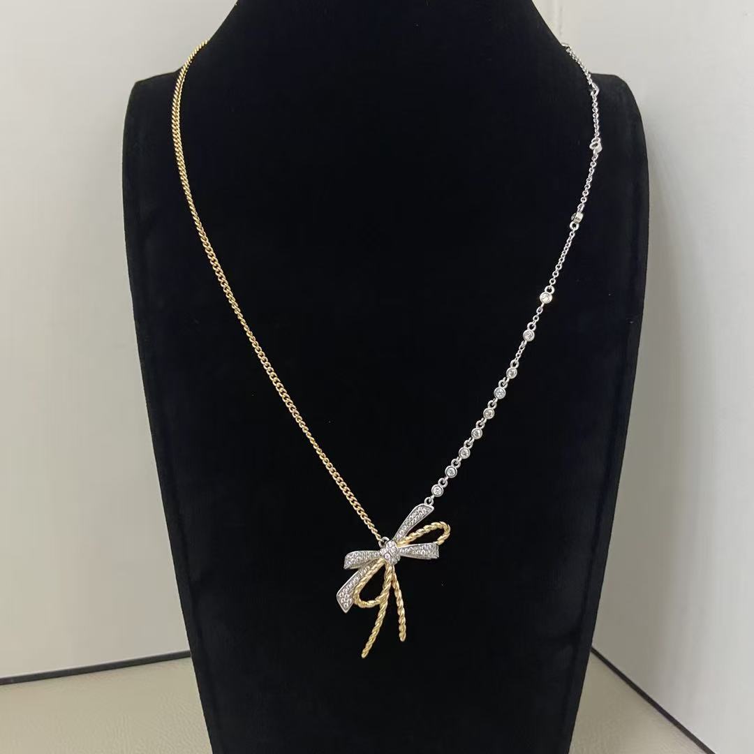 CHAUME7 ツイストロープ ダイヤモンドネックレス【50％割引+送料無料】