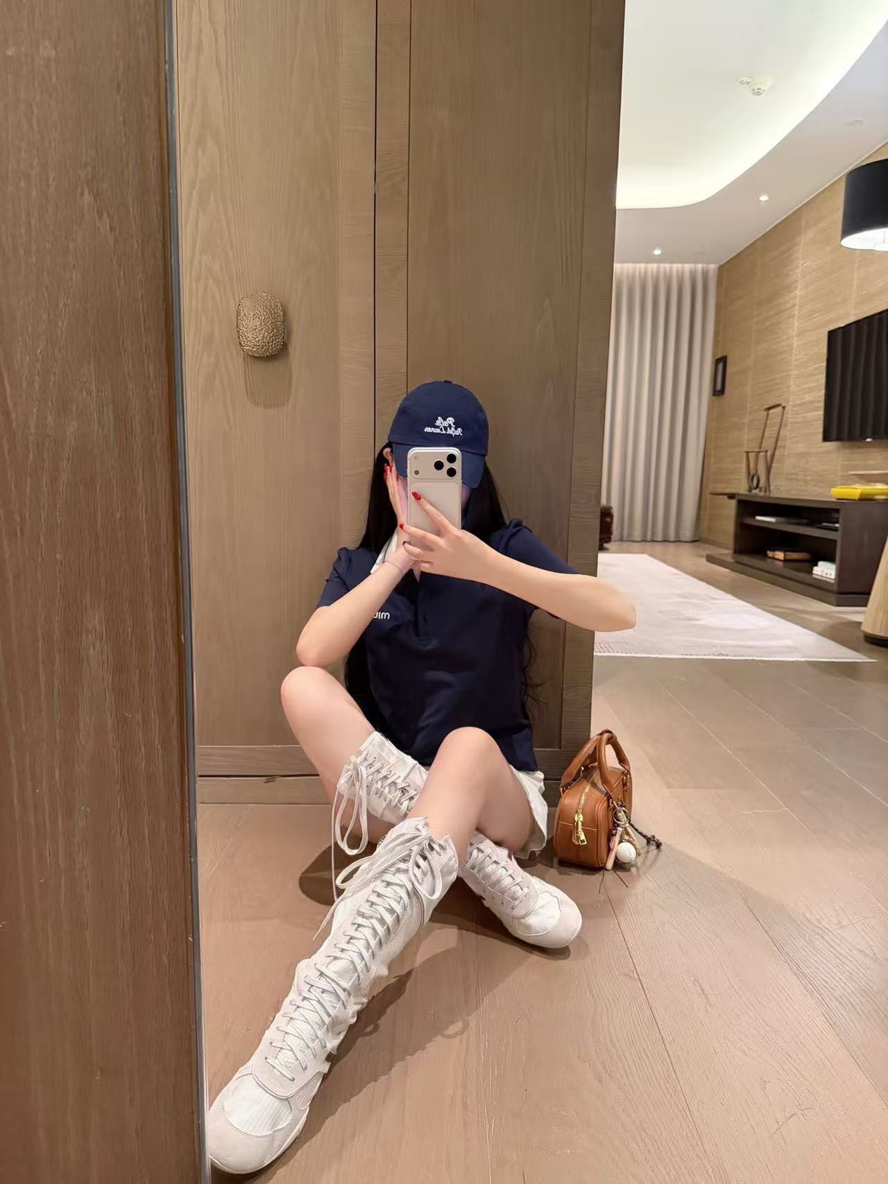 M1UM1U 襟付きシャツ+スカート ツーピースセット【50％割引+送料無料】