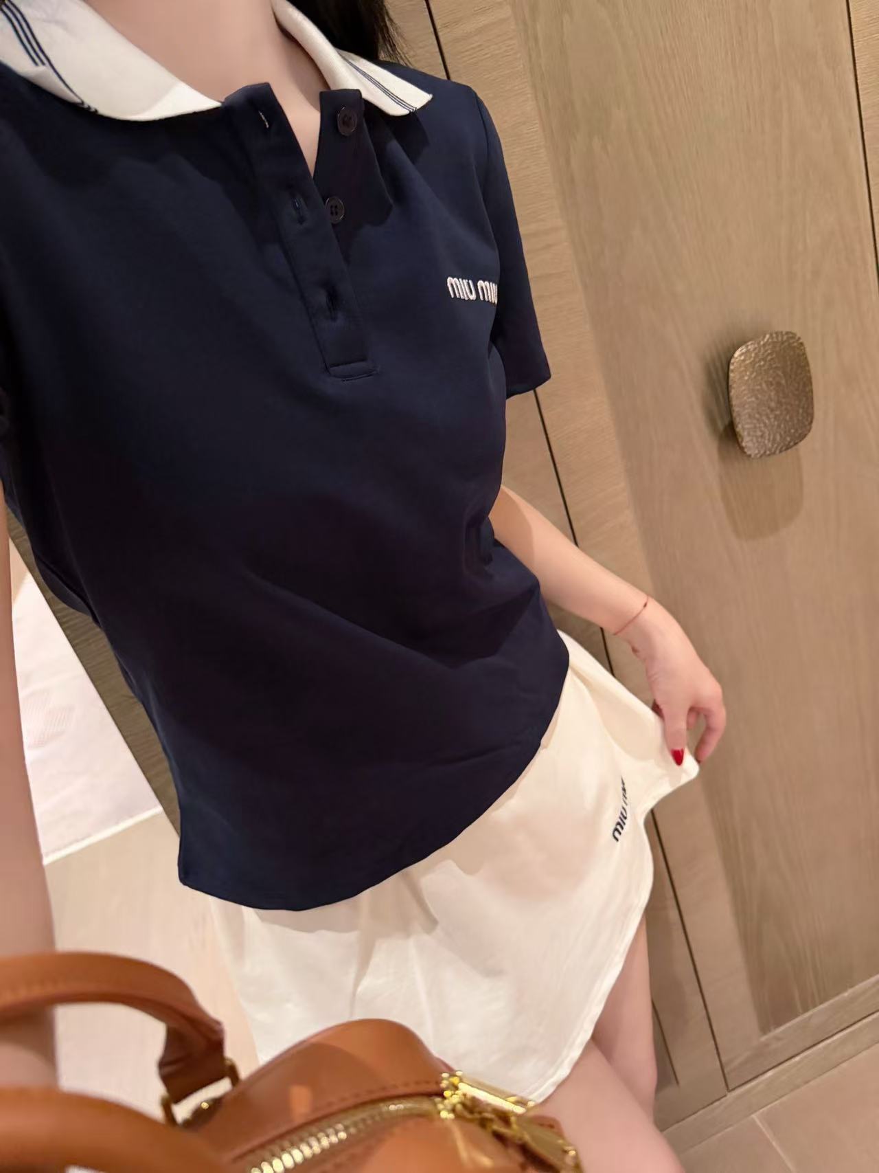 M1UM1U 襟付きシャツ+スカート ツーピースセット【50％割引+送料無料】