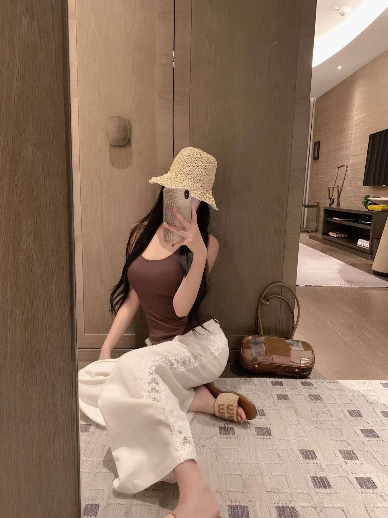 CHANE1 レースストレートレッグカジュアルパンツ【50％割引+送料無料】