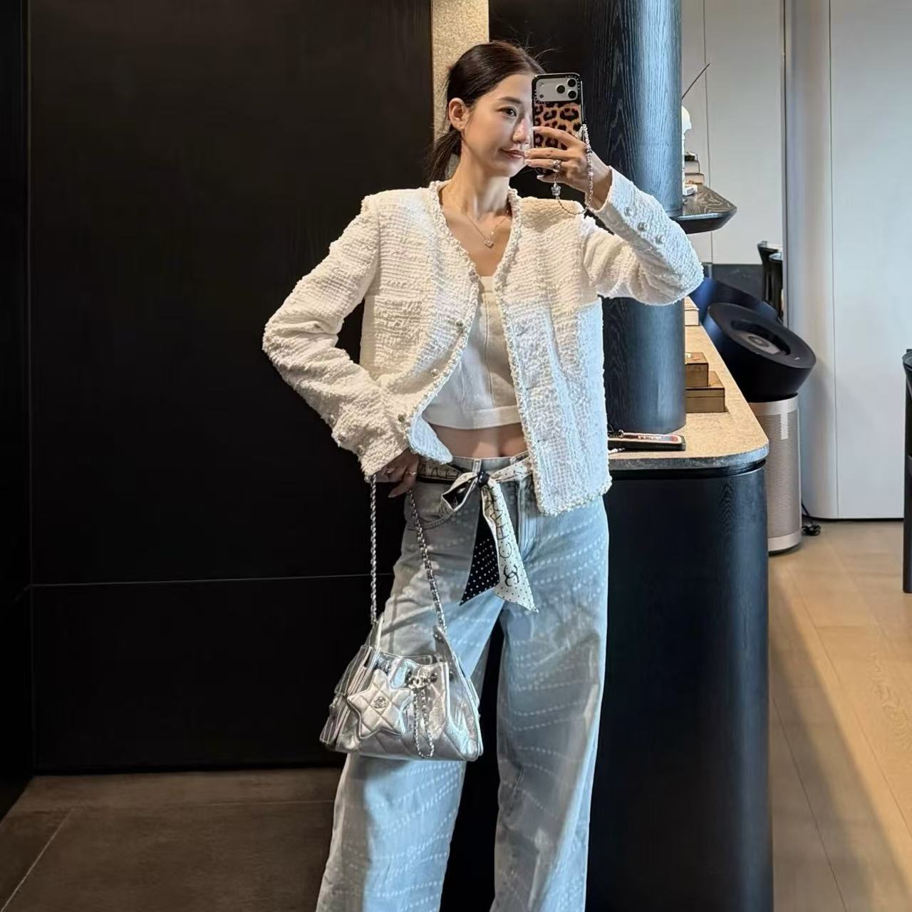 CHANE1 シルバー アンダーアームバッグ【50％割引+送料無料】