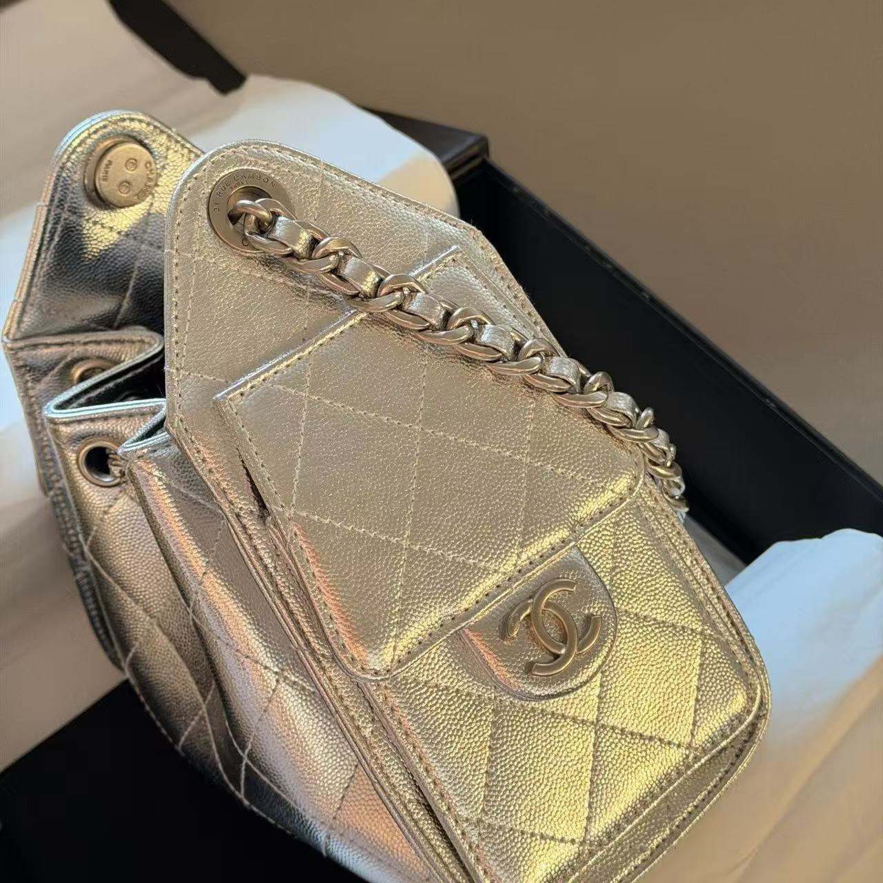 CHANE1 シルバー アンダーアームバッグ【50％割引+送料無料】