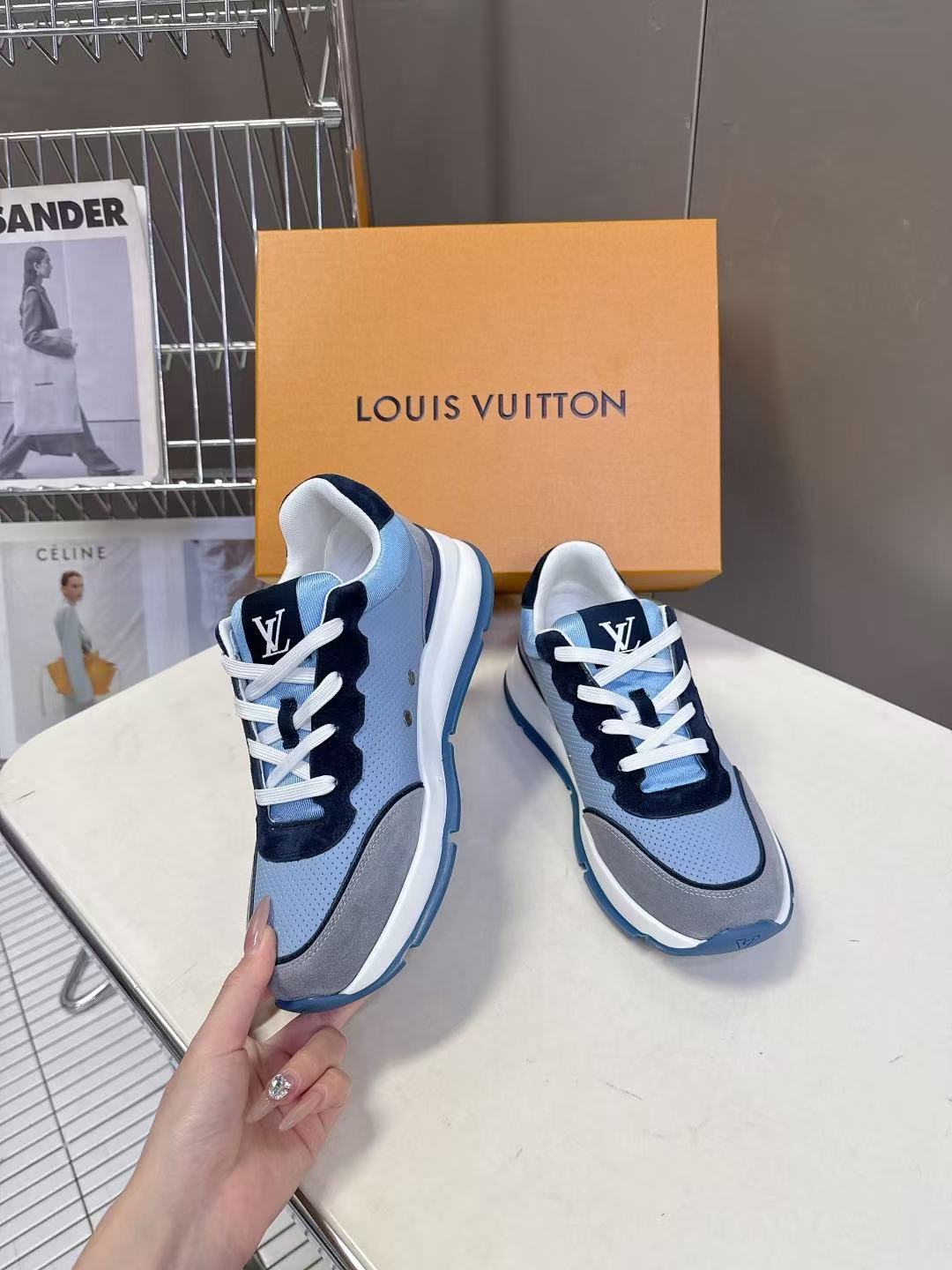 LVの高品質カラーブロックカジュアルシューズ【50％割引+送料無料】