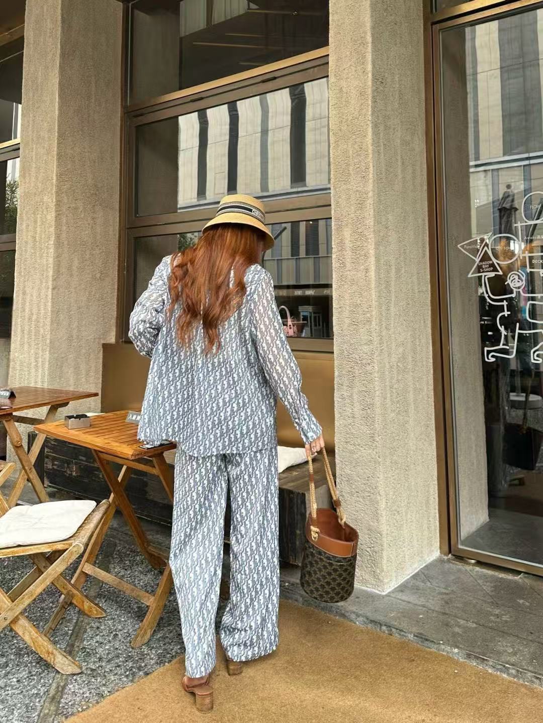 DIORプリントシャツとパンツのツーピースセット【50％割引+送料無料】