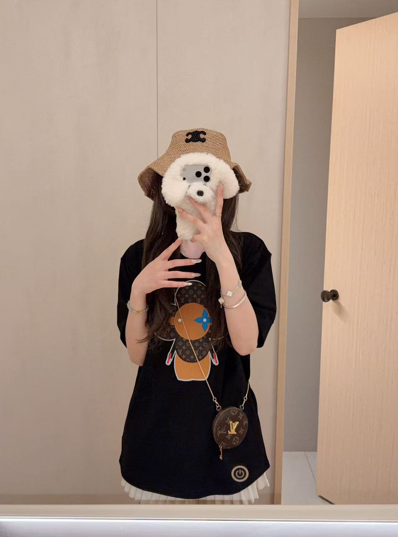 LVひまわりTシャツとバッグ【50％割引+送料無料】