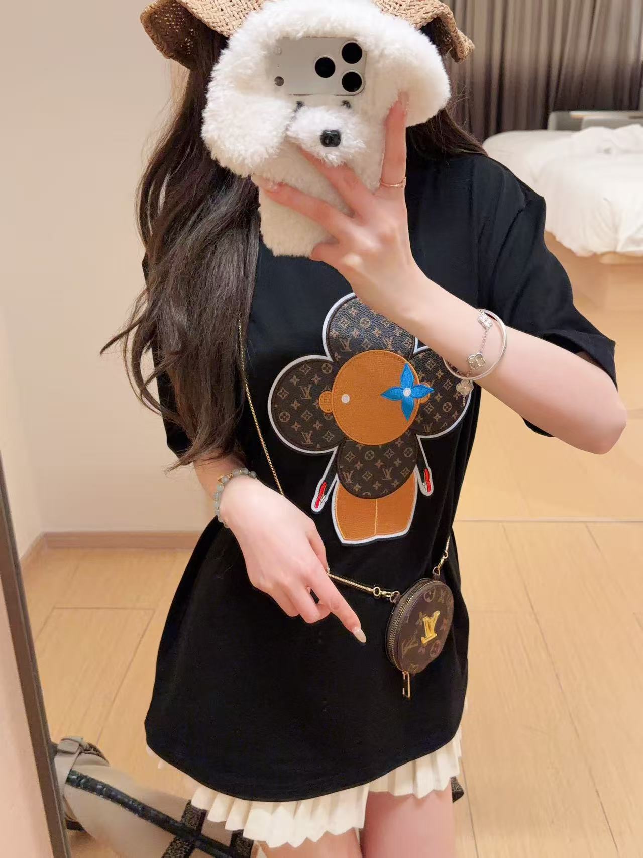 LVひまわりTシャツとバッグ【50％割引+送料無料】