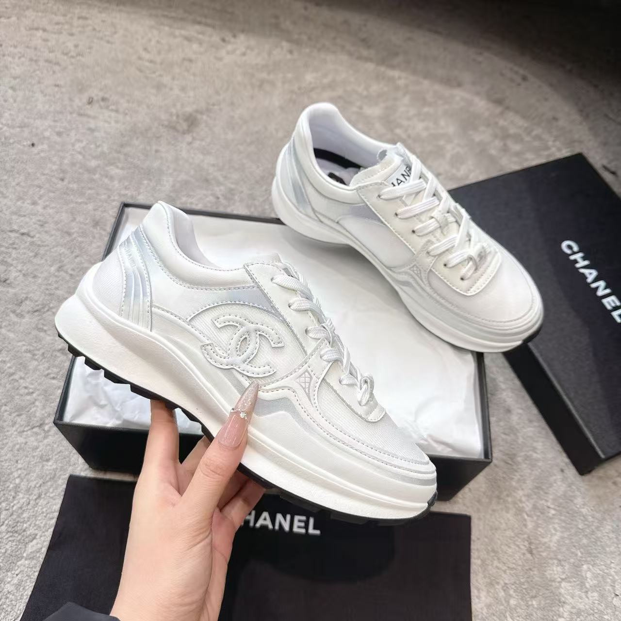 CHANE1 高品質ダブルCカジュアルシューズ【50％割引+送料無料】