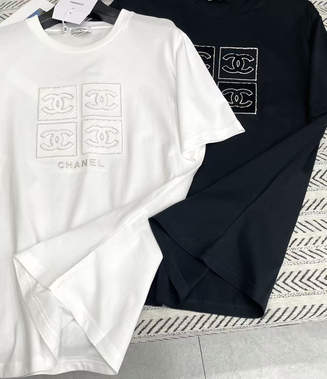 CHANE1 ダブルC Tシャツ【50％割引+送料無料】