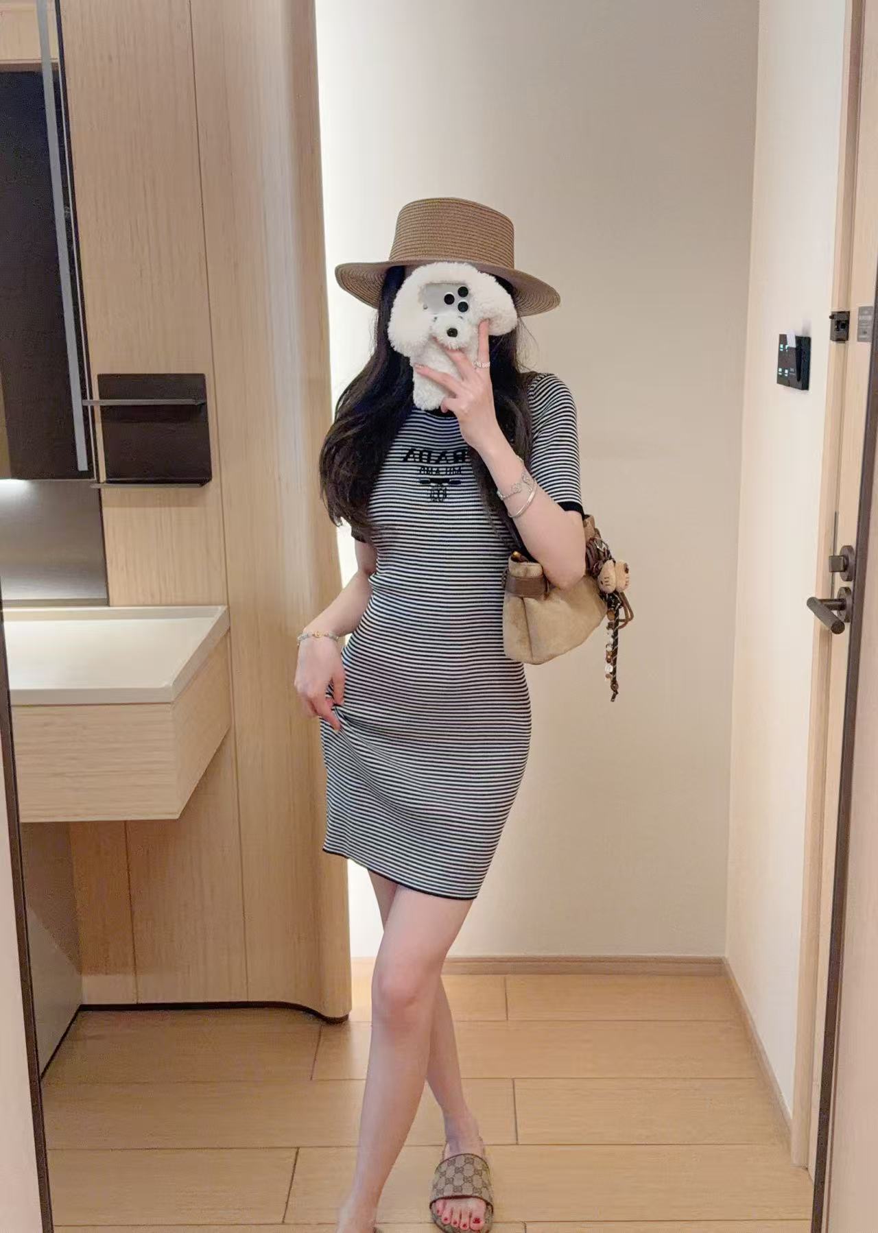 PR4DA ストライプレタードレス【50％割引+送料無料】