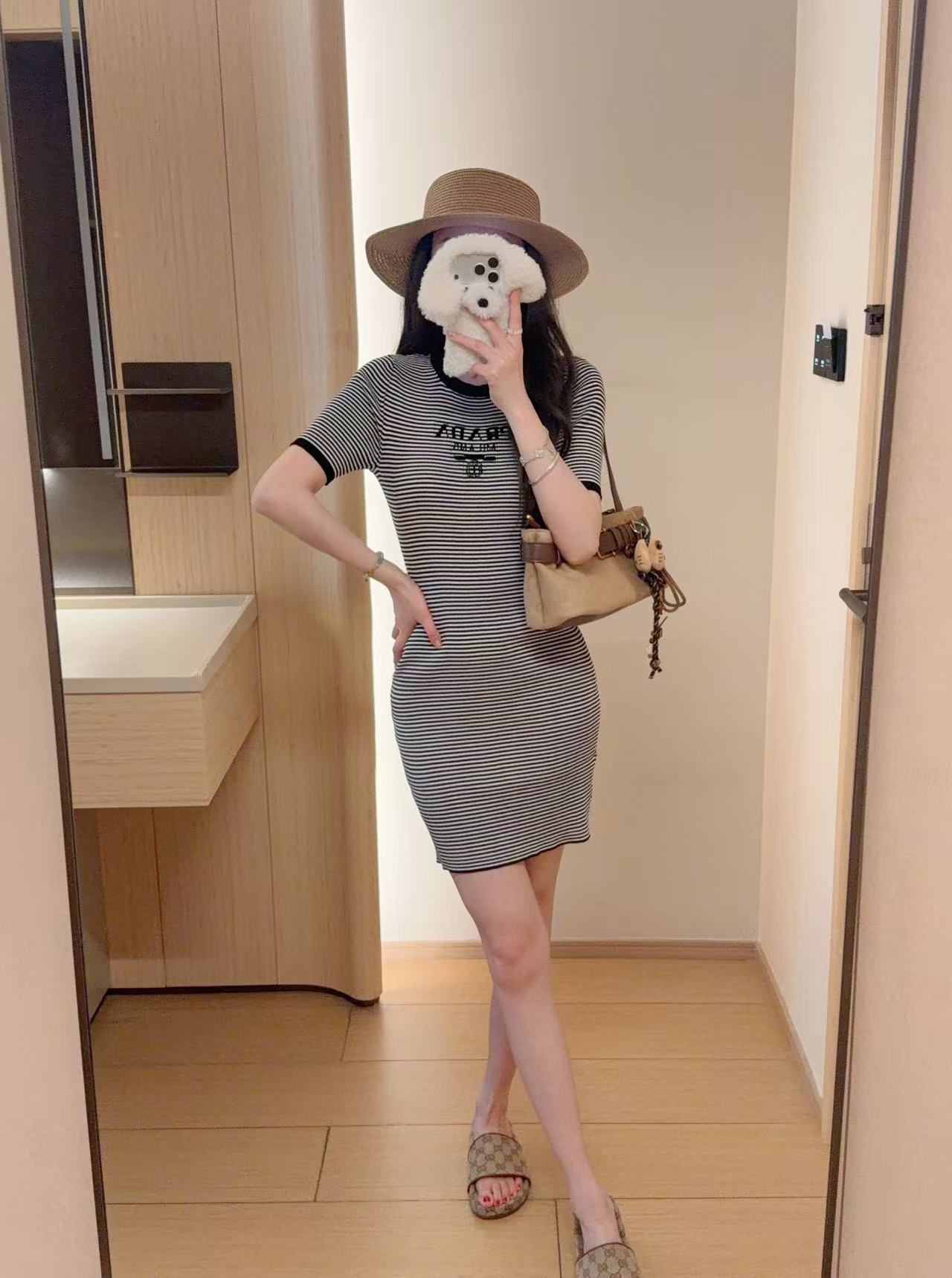 PR4DA ストライプレタードレス【50％割引+送料無料】