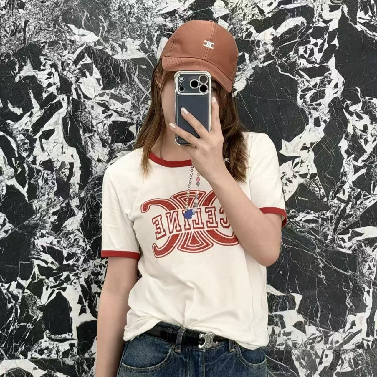 CEL1NE 凱旋門レターTシャツ【50％割引+送料無料】