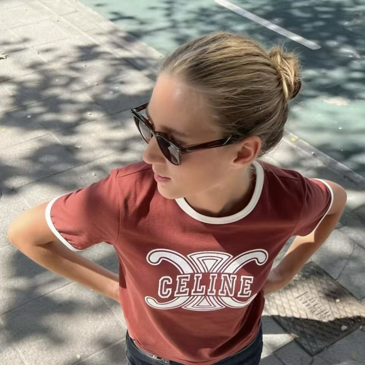 CEL1NE 凱旋門レターTシャツ【50％割引+送料無料】