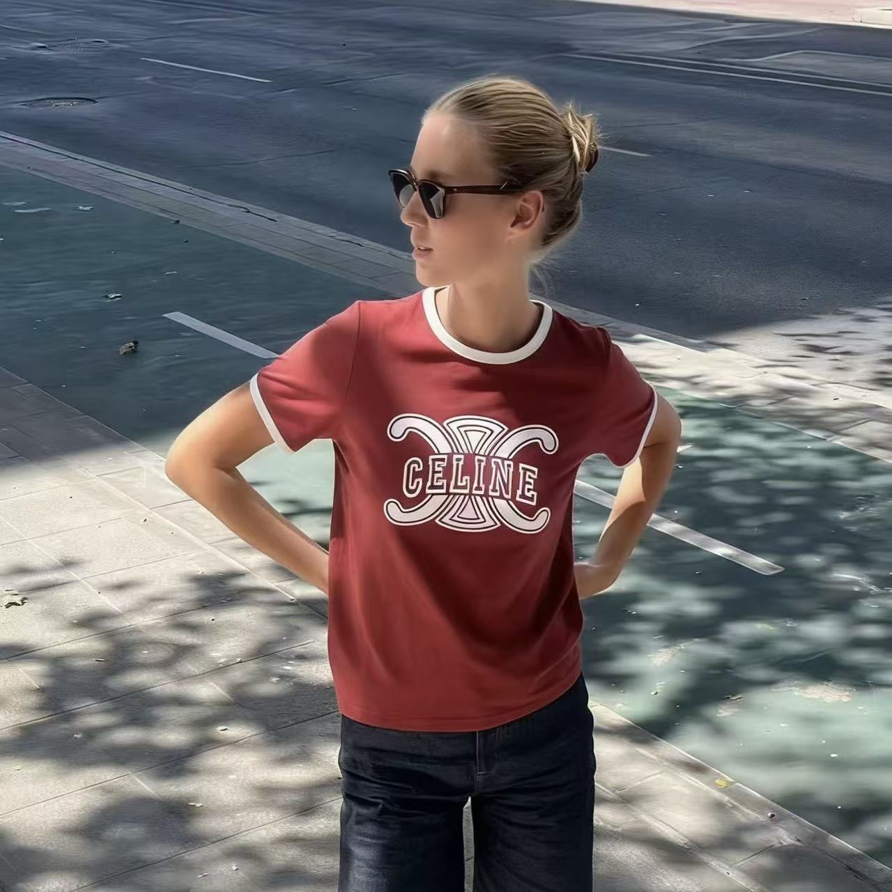 CEL1NE 凱旋門レターTシャツ【50％割引+送料無料】