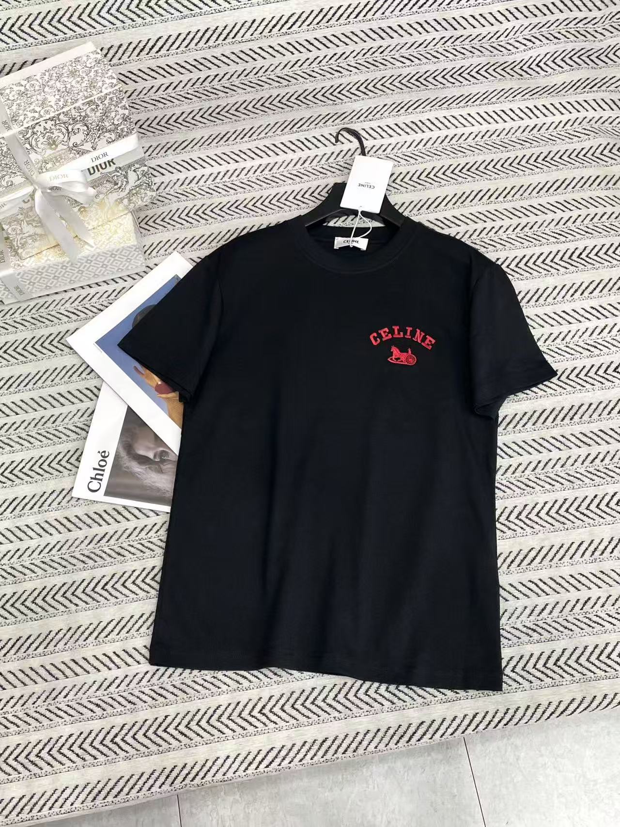 CEL1NE 刺繍文字 凱旋門と馬車 Tシャツ【50％割引+送料無料】