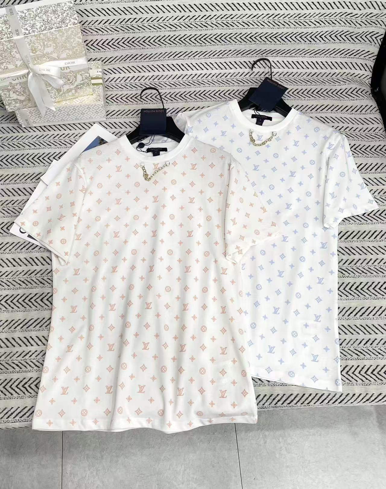 LVチェーンプリントTシャツ【50％割引+送料無料】