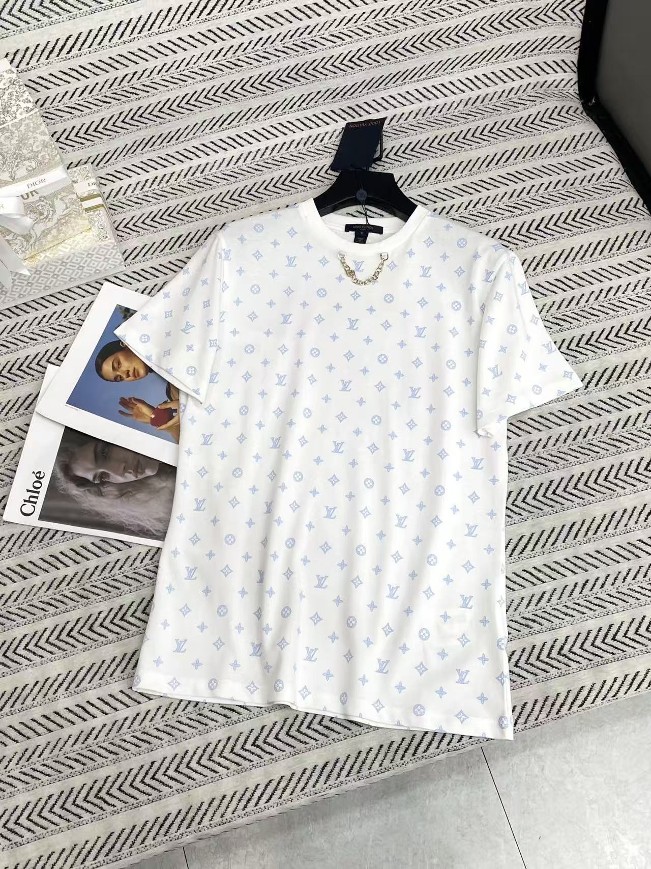 LVチェーンプリントTシャツ【50％割引+送料無料】