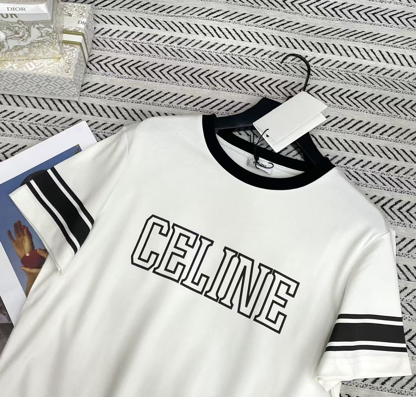 CEL1NE カラーブロック レター Tシャツ【50％割引+送料無料】