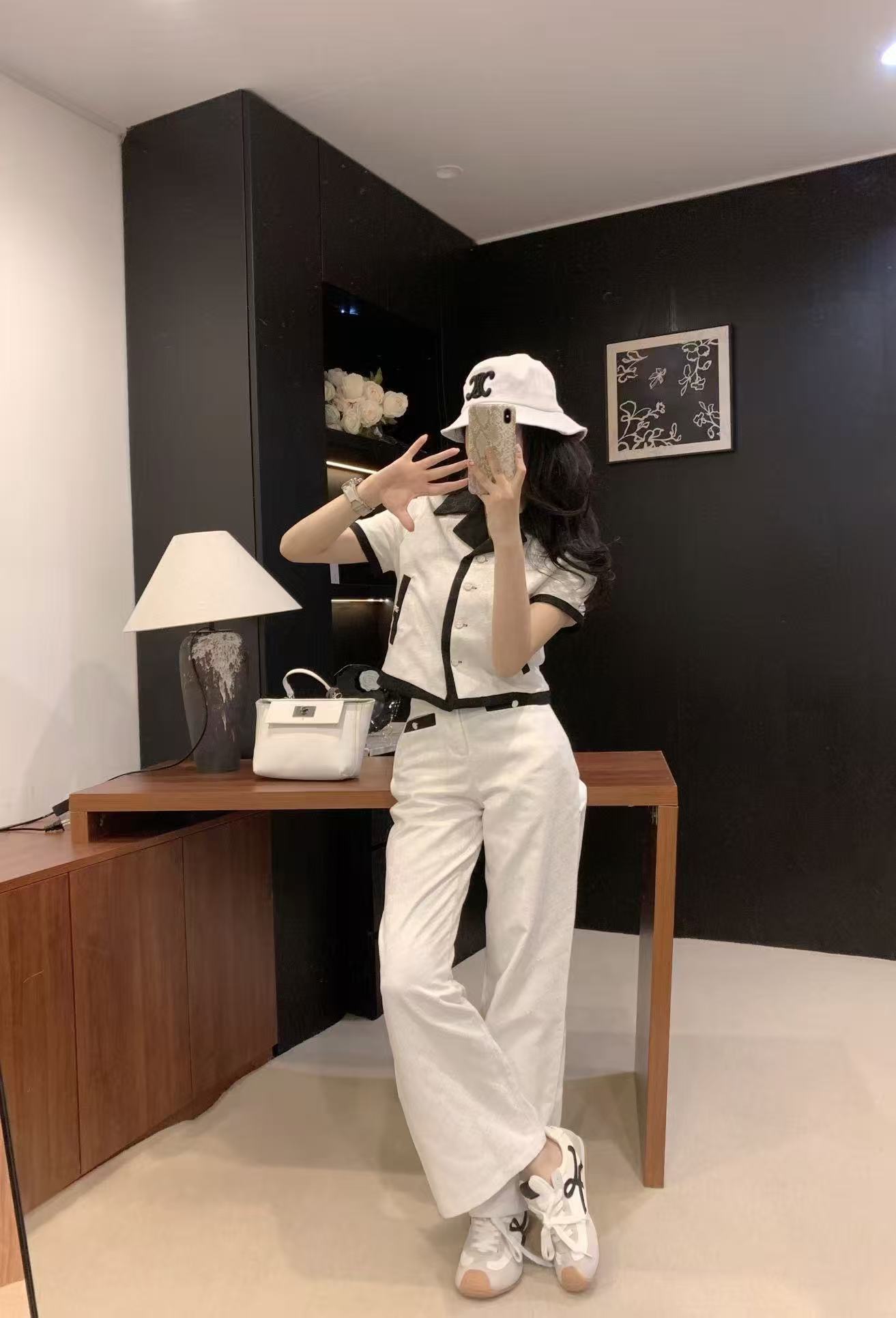 GUCC1 ジャカードショートジャケット+パンツ ツーピースセット【50％割引+送料無料】