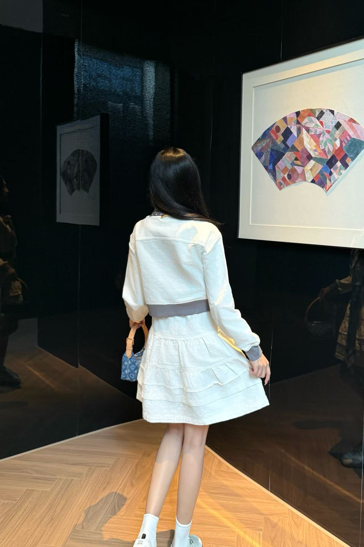 LVプリントコート+スカートのツーピースセット【50％割引+送料無料】