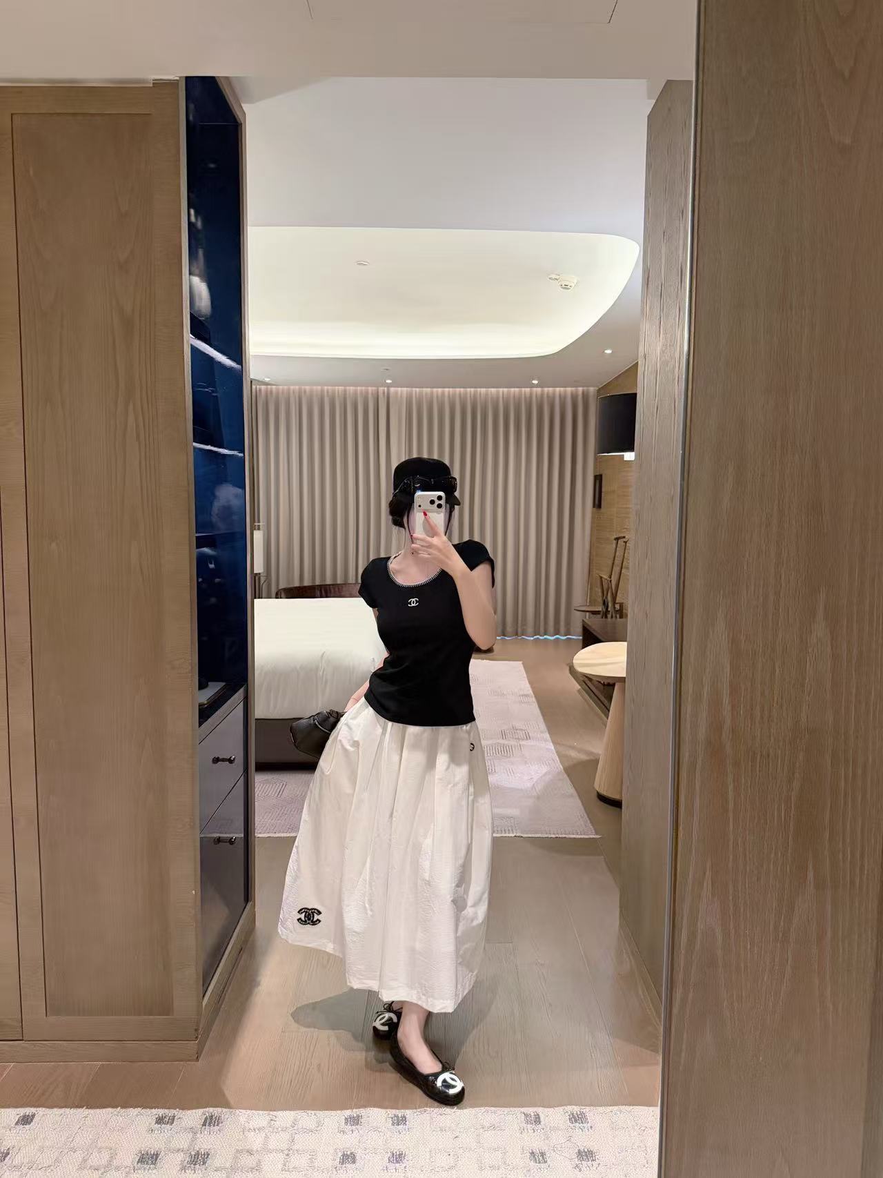 CHANE1 シンプルダブルCスカート【50％割引+送料無料】