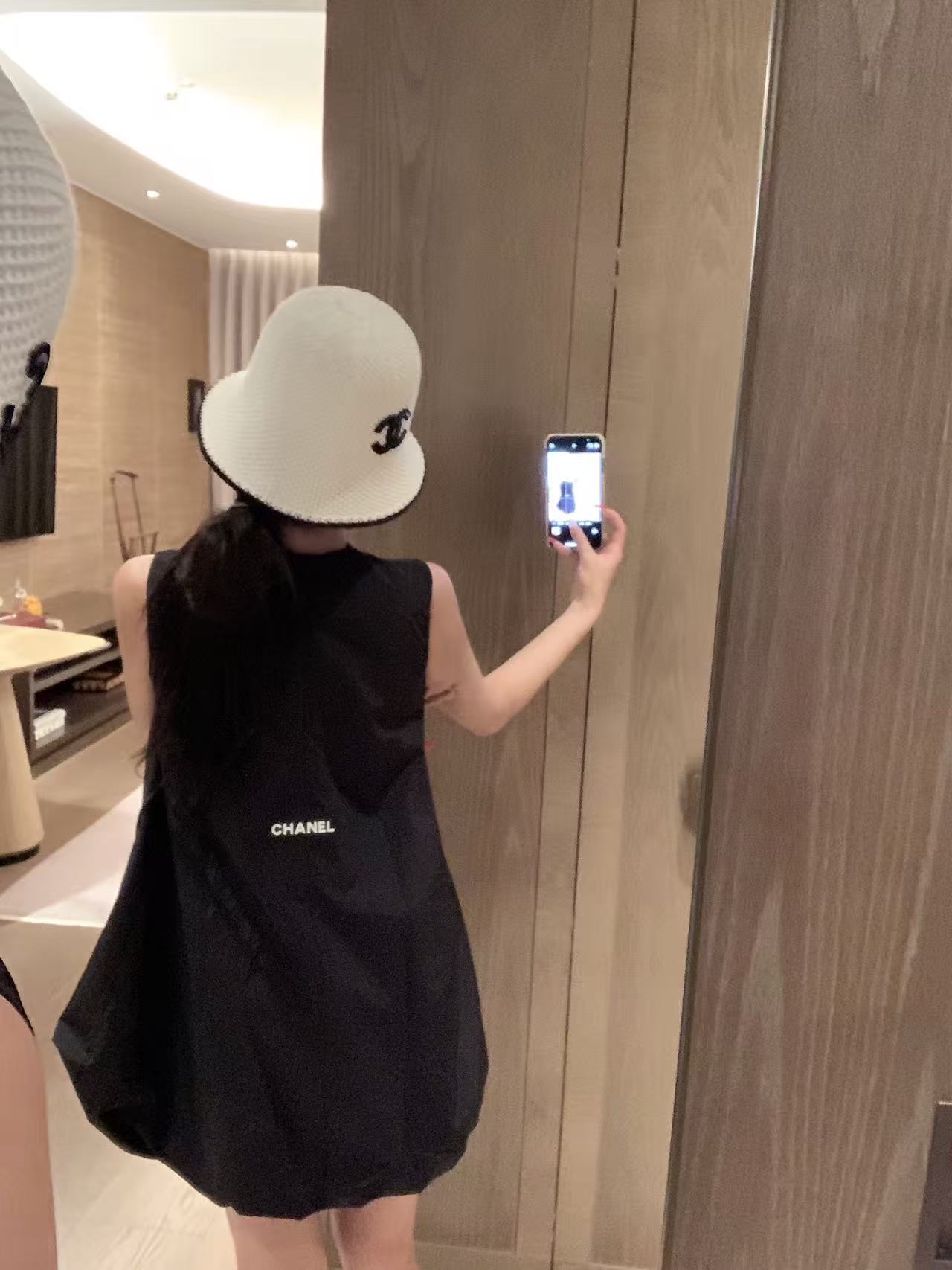 CHANE1 ダブルC ノースリーブドレス【50％割引+送料無料】