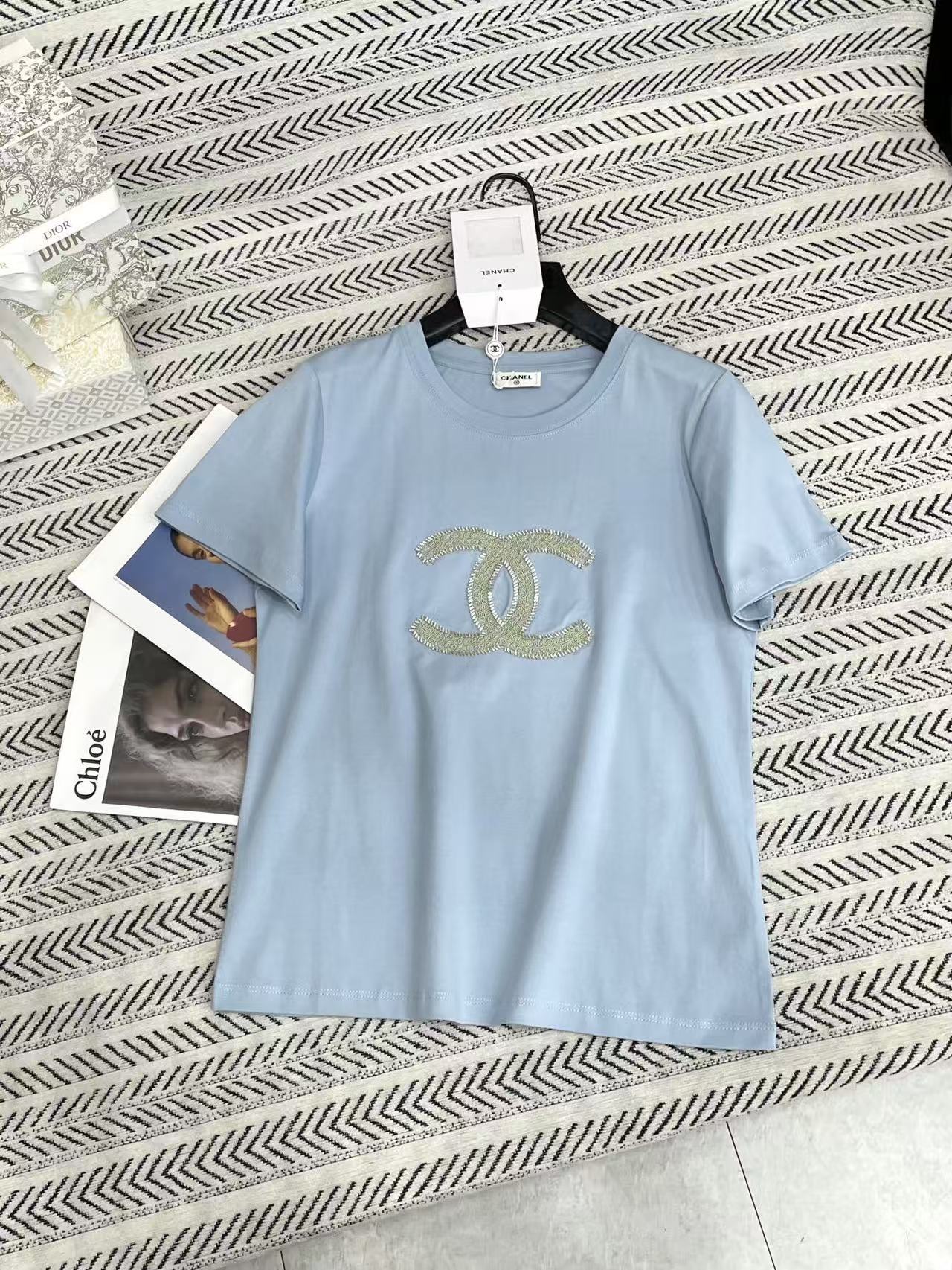 CHANE1 ビーズダブルC Tシャツ【50％割引+送料無料】