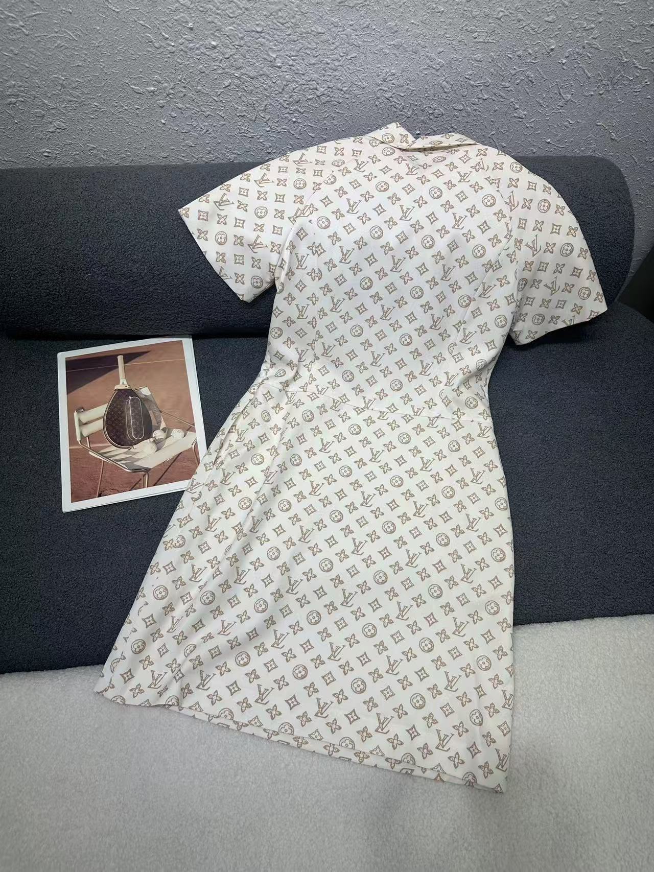 LVの高品質プリントポケットドレス【50％割引+送料無料】