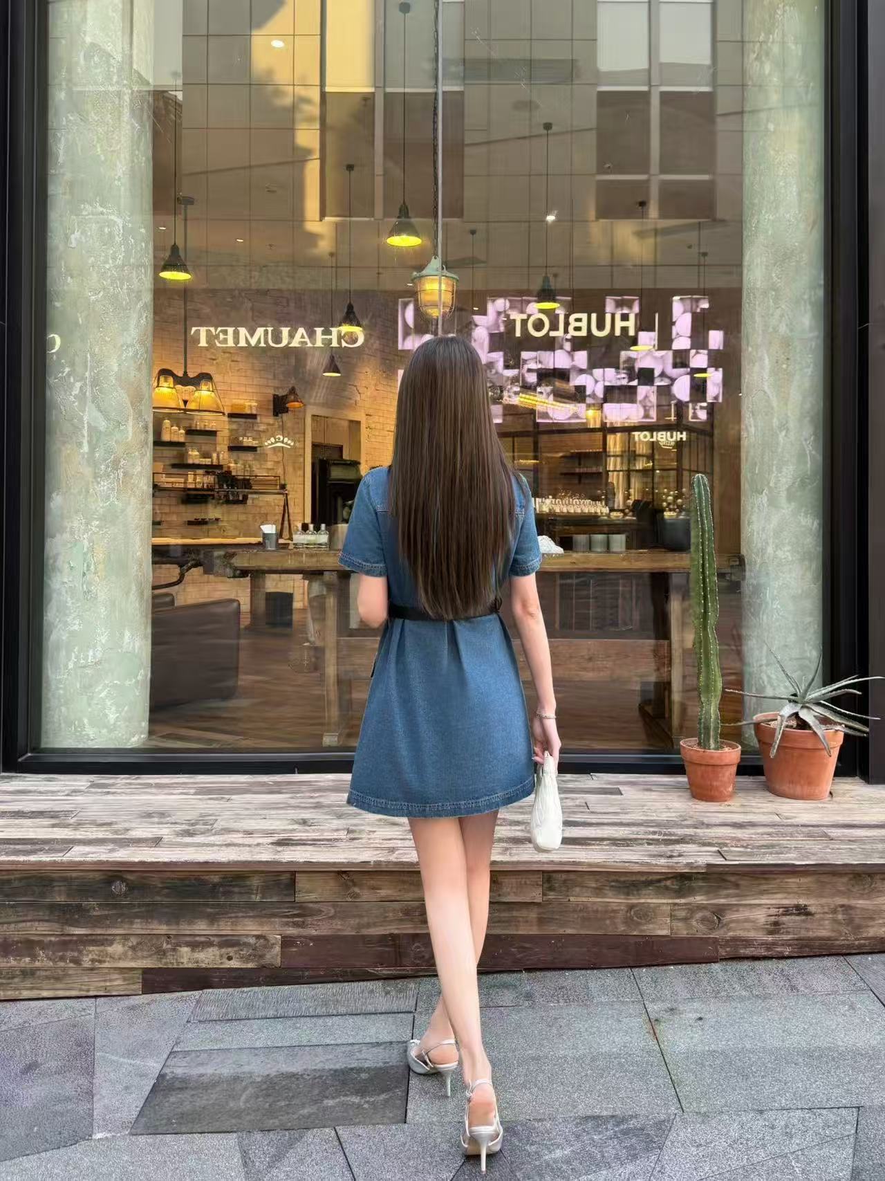 CHANE1 ダブルC デニムドレス【50％割引+送料無料】