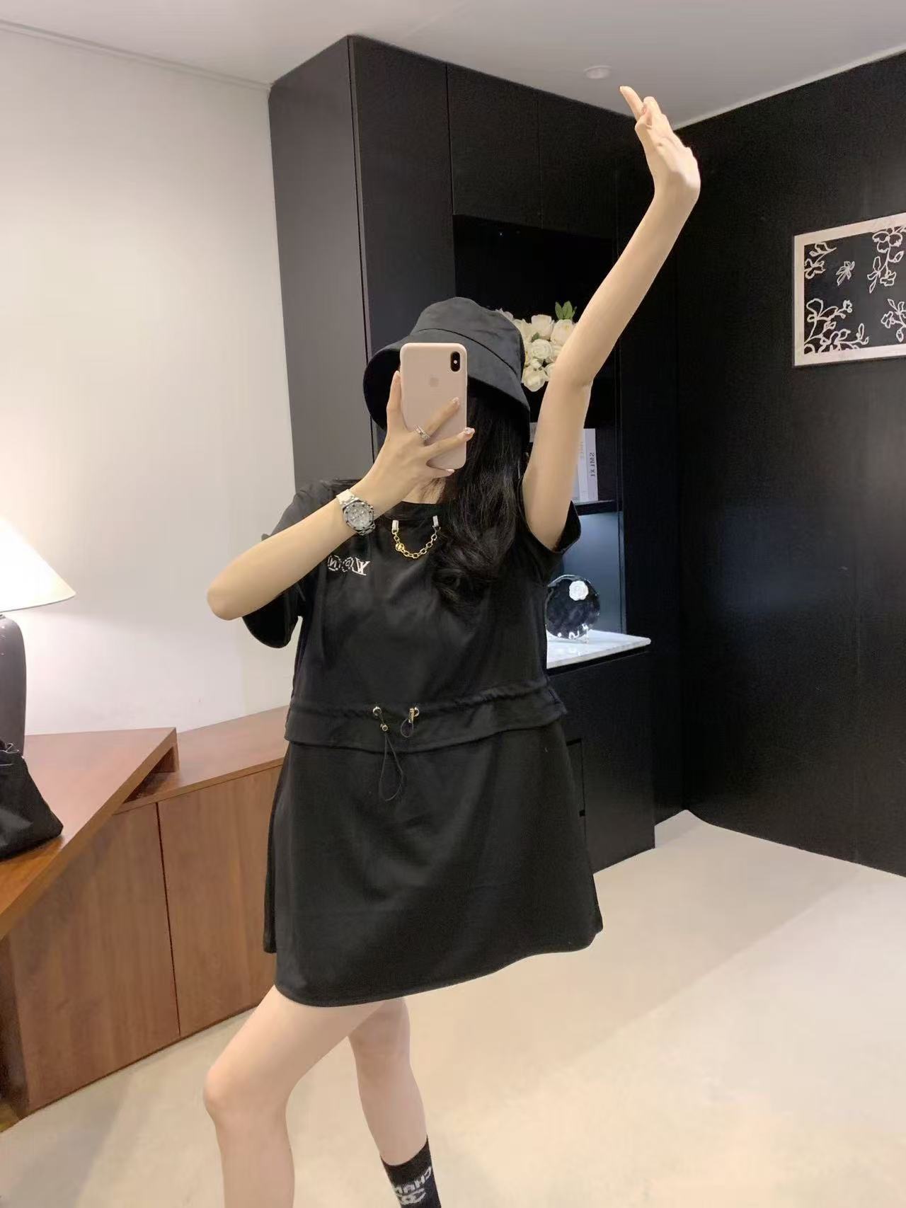 LVチェーンドローストリングドレス【50％割引+送料無料】