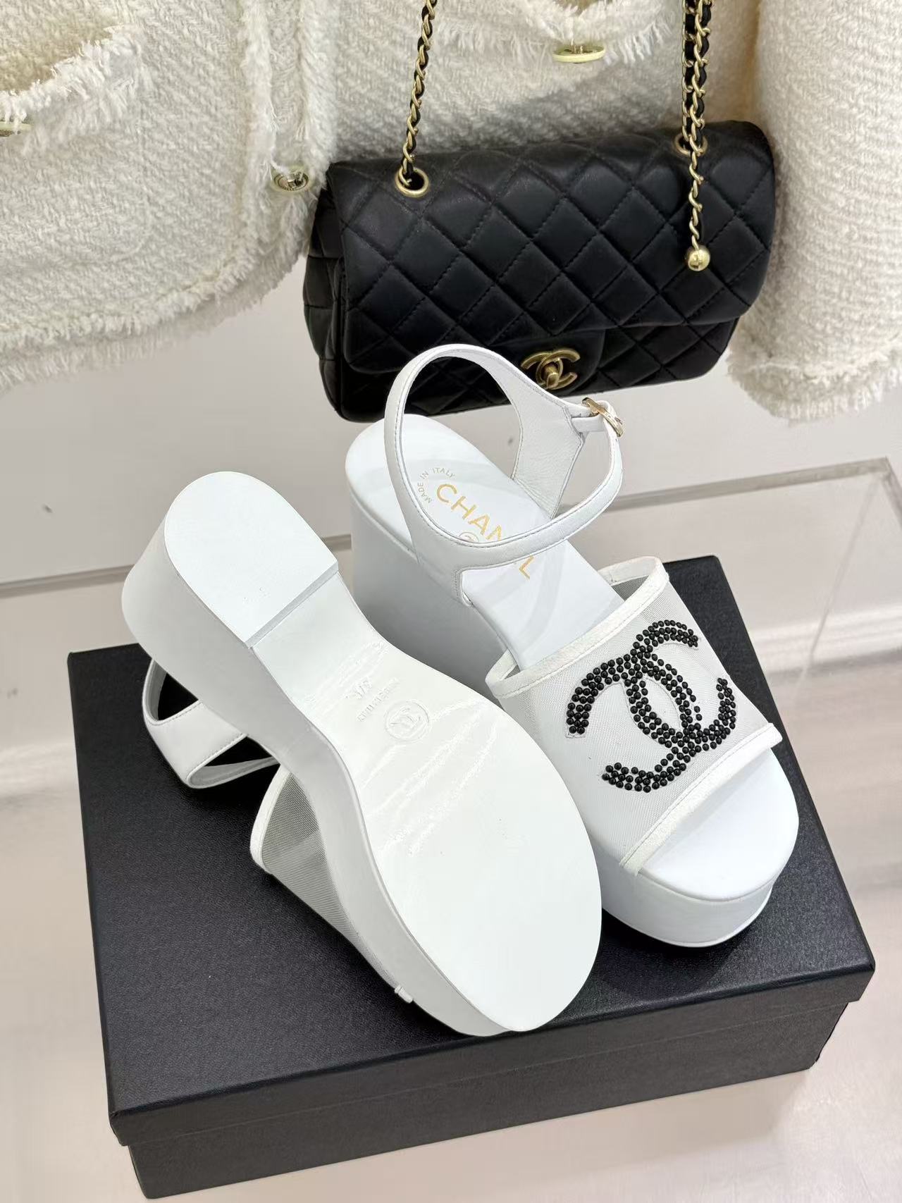 CHANE1 高品質ダブルCラインストーンハイヒール【50％割引+送料無料】