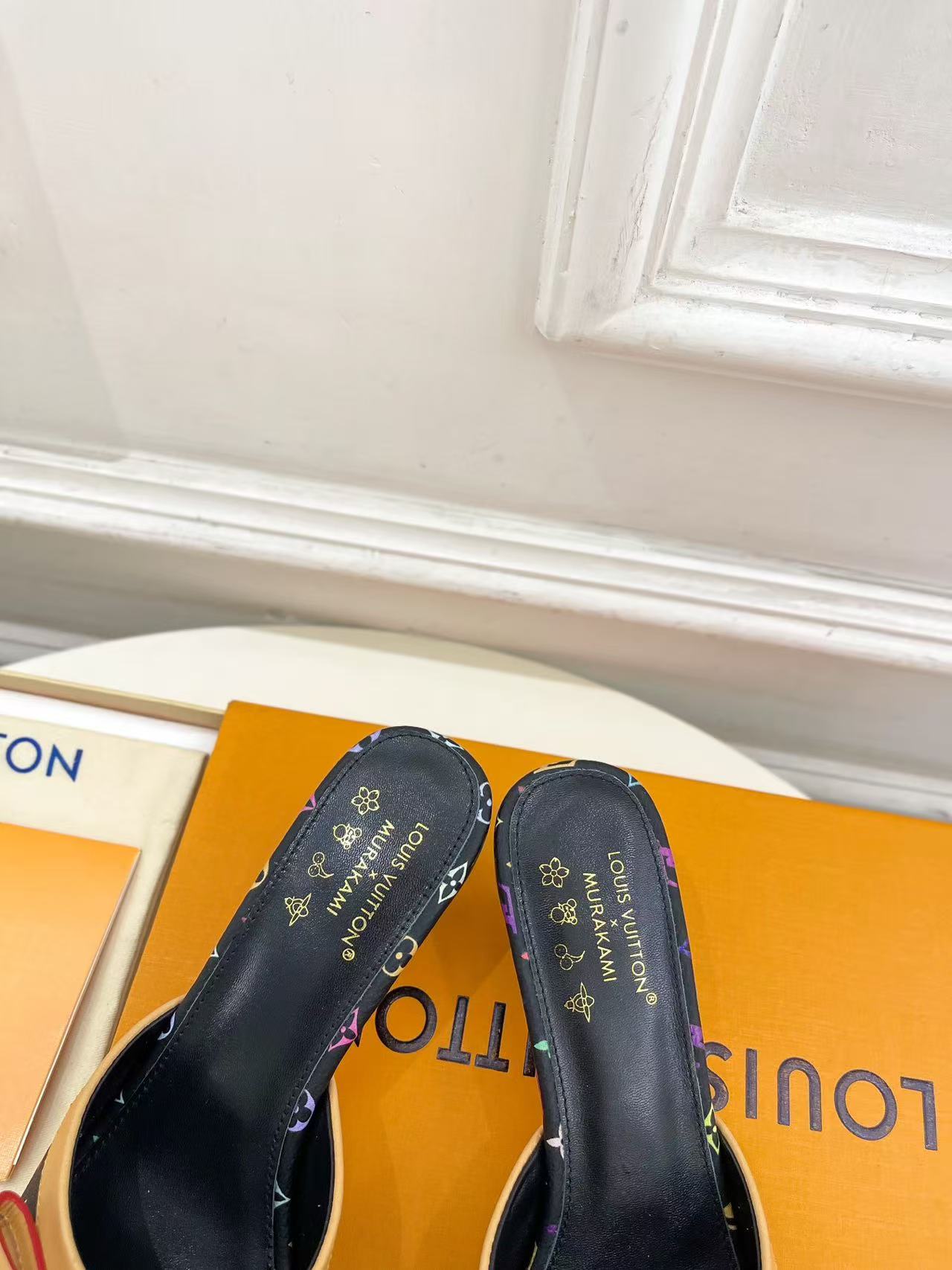 LVの高品質ラムスキンボウローヒールシューズ【50％割引+送料無料】