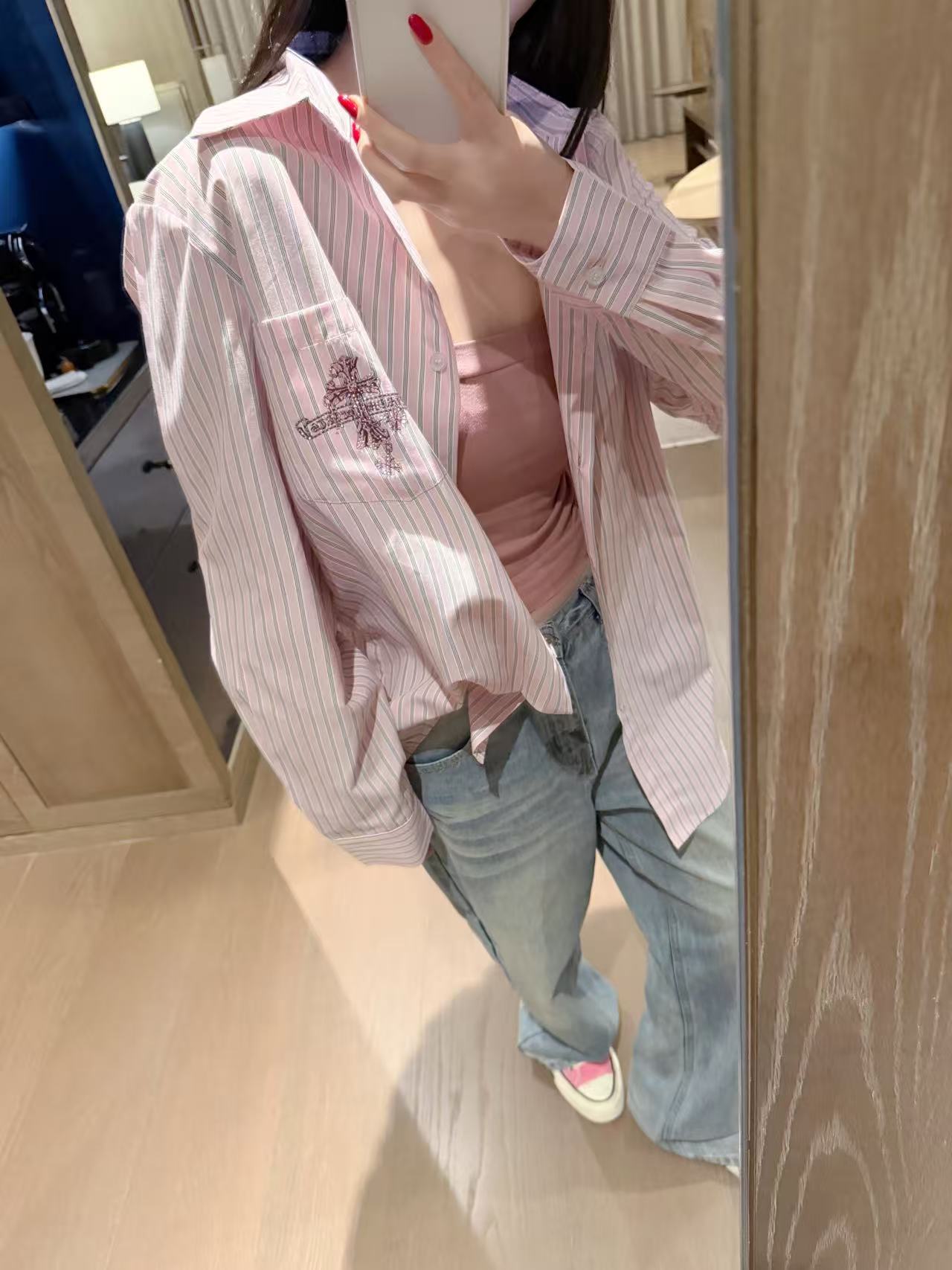 Chr0me Heartsストライプシャツ【50％割引+送料無料】