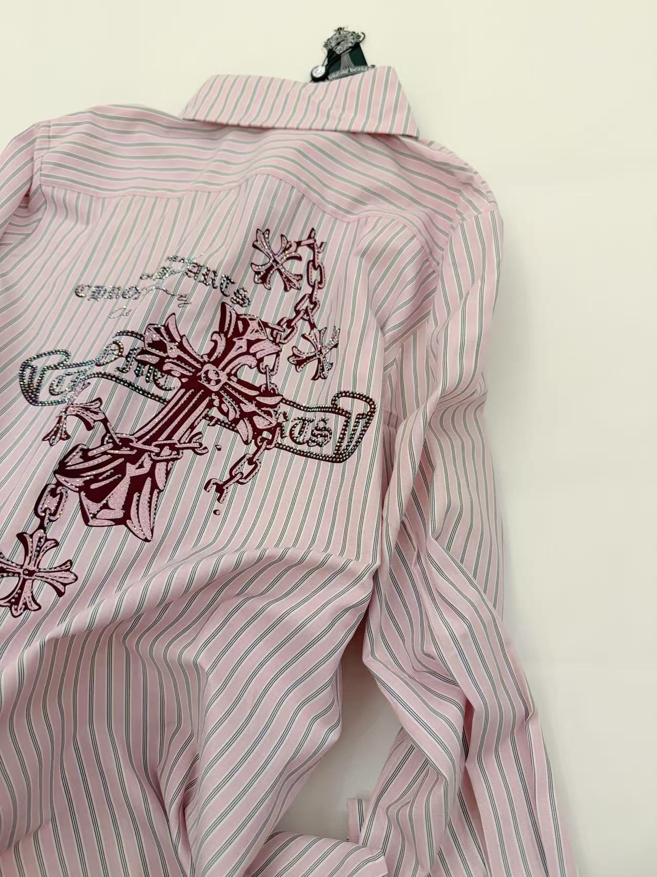 Chr0me Heartsストライプシャツ【50％割引+送料無料】